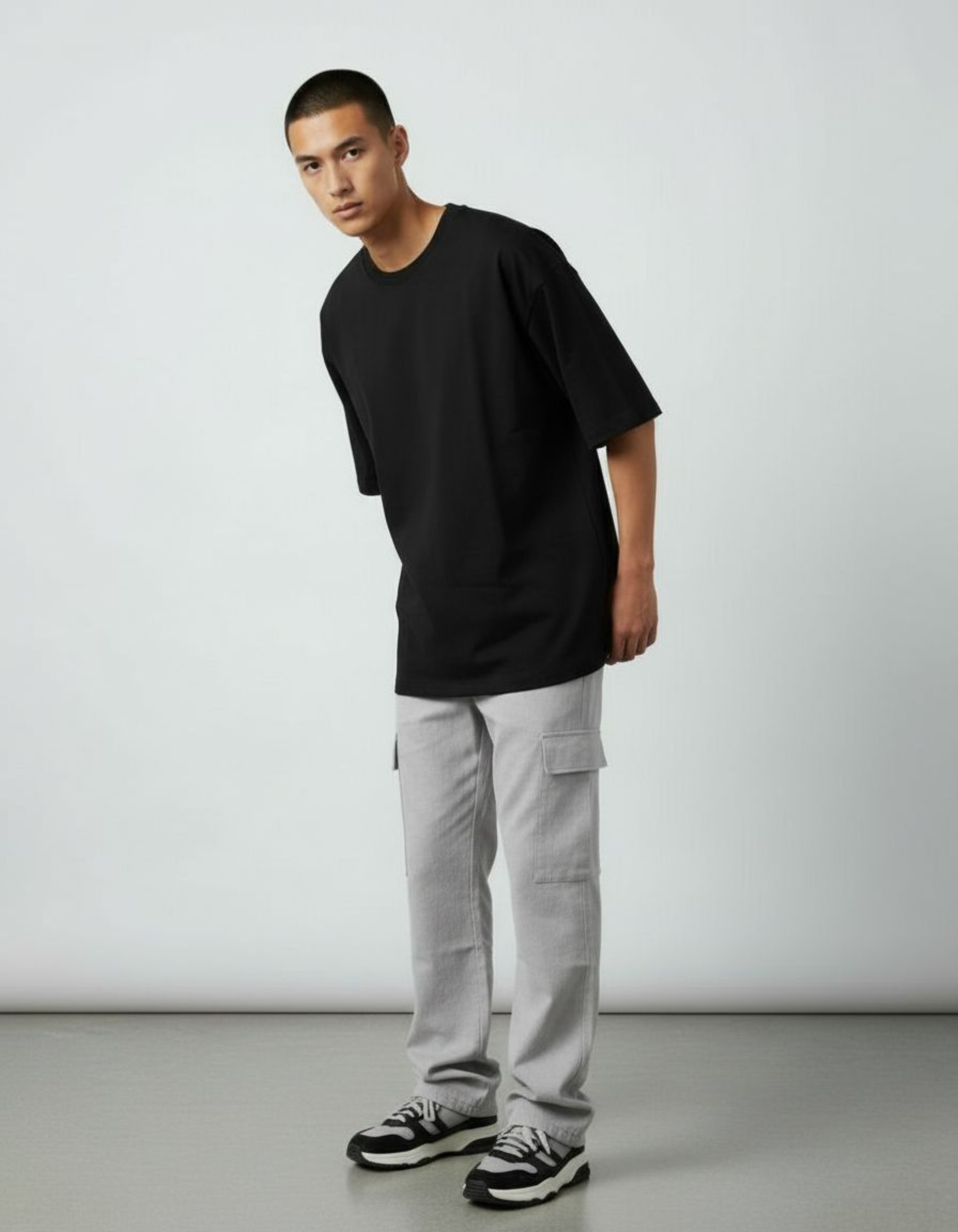 Solid Black Oversized T-Shirt