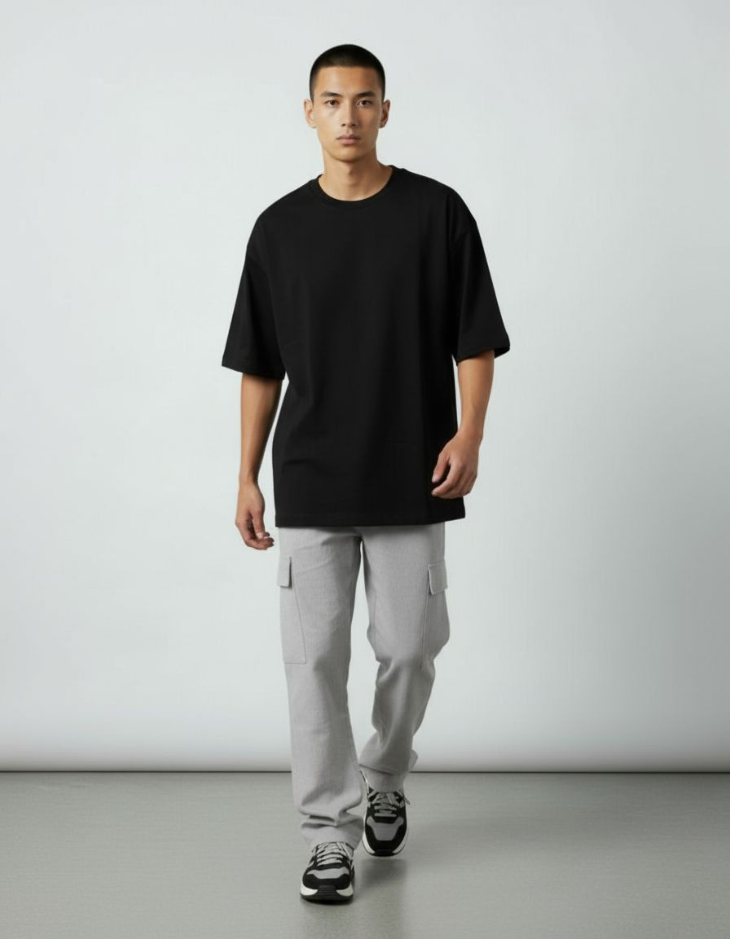 Solid Black Oversized T-Shirt