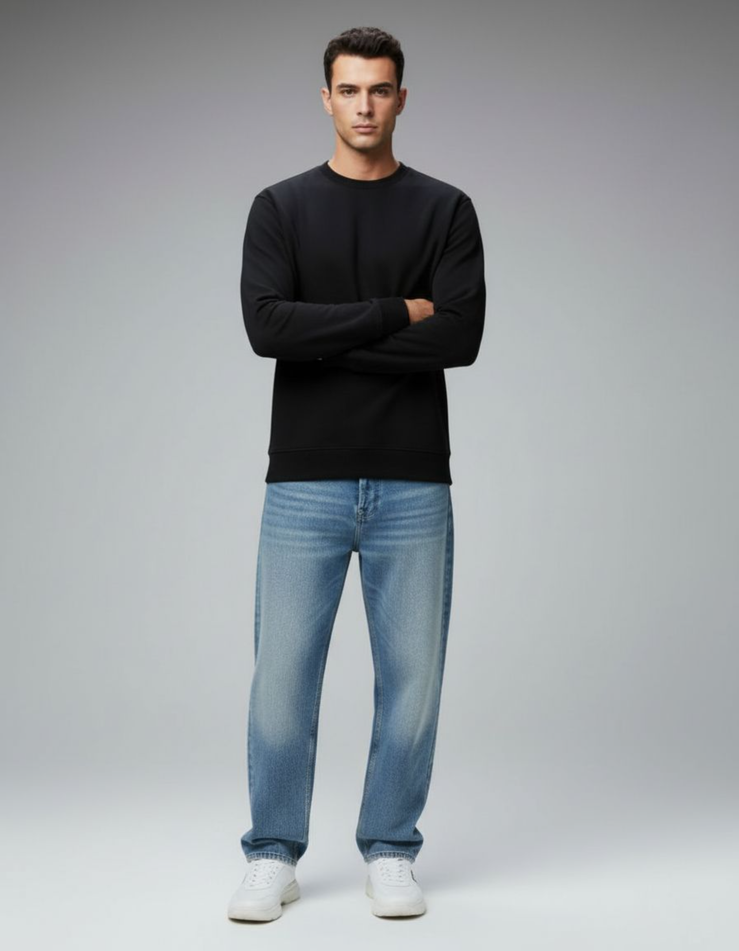 Solid Black Sweatshirt