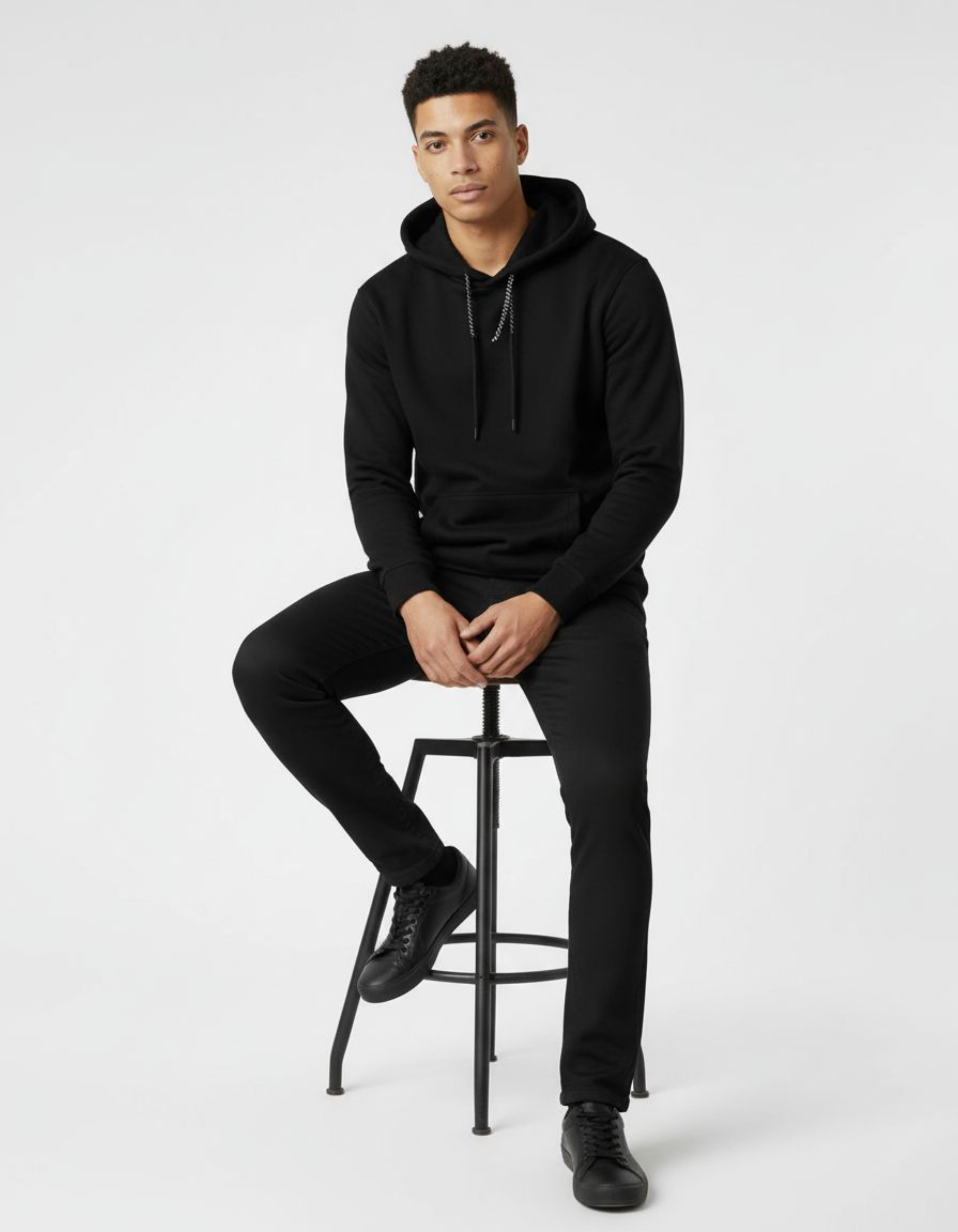 Solid Black Hoodie