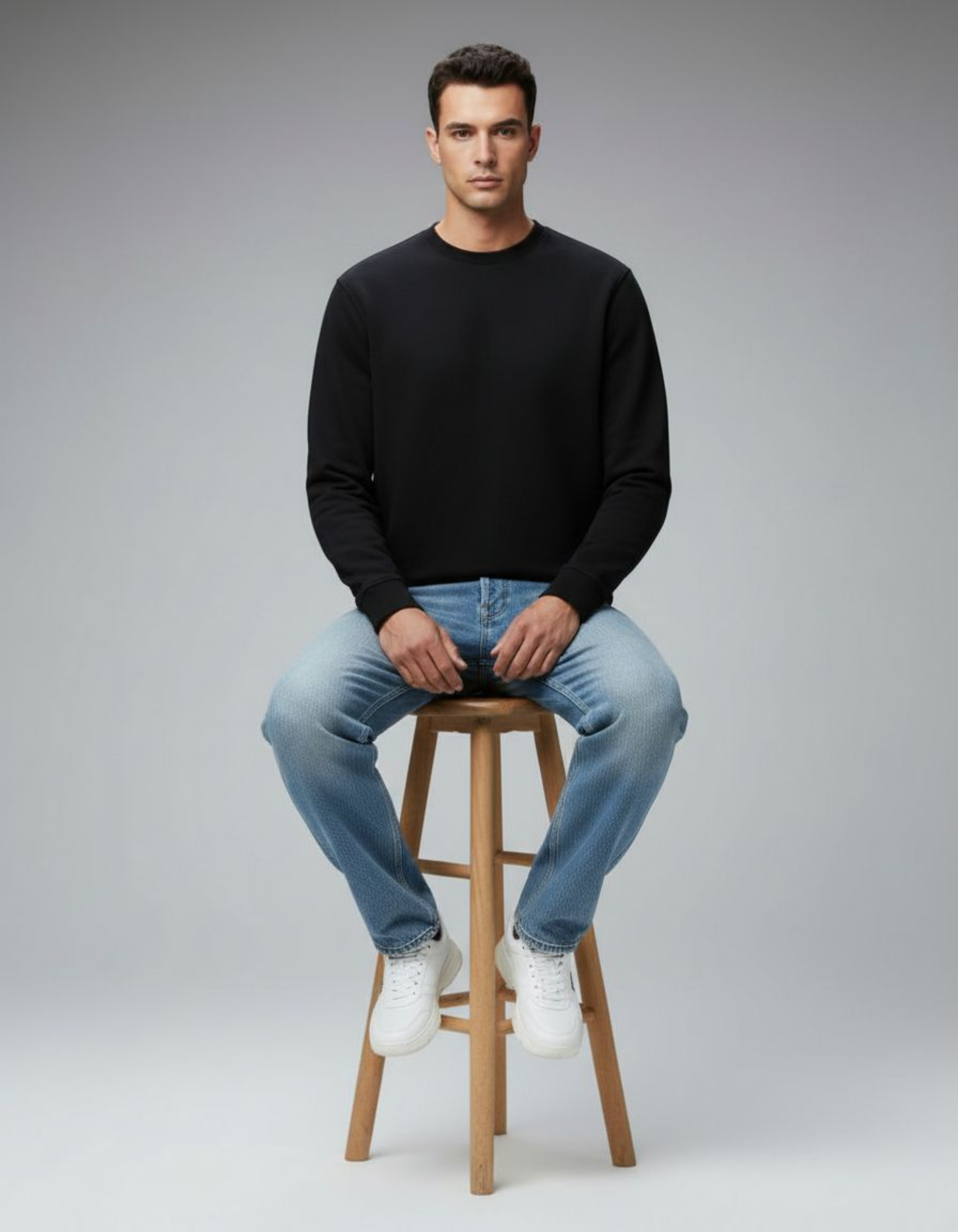 Solid Black Sweatshirt