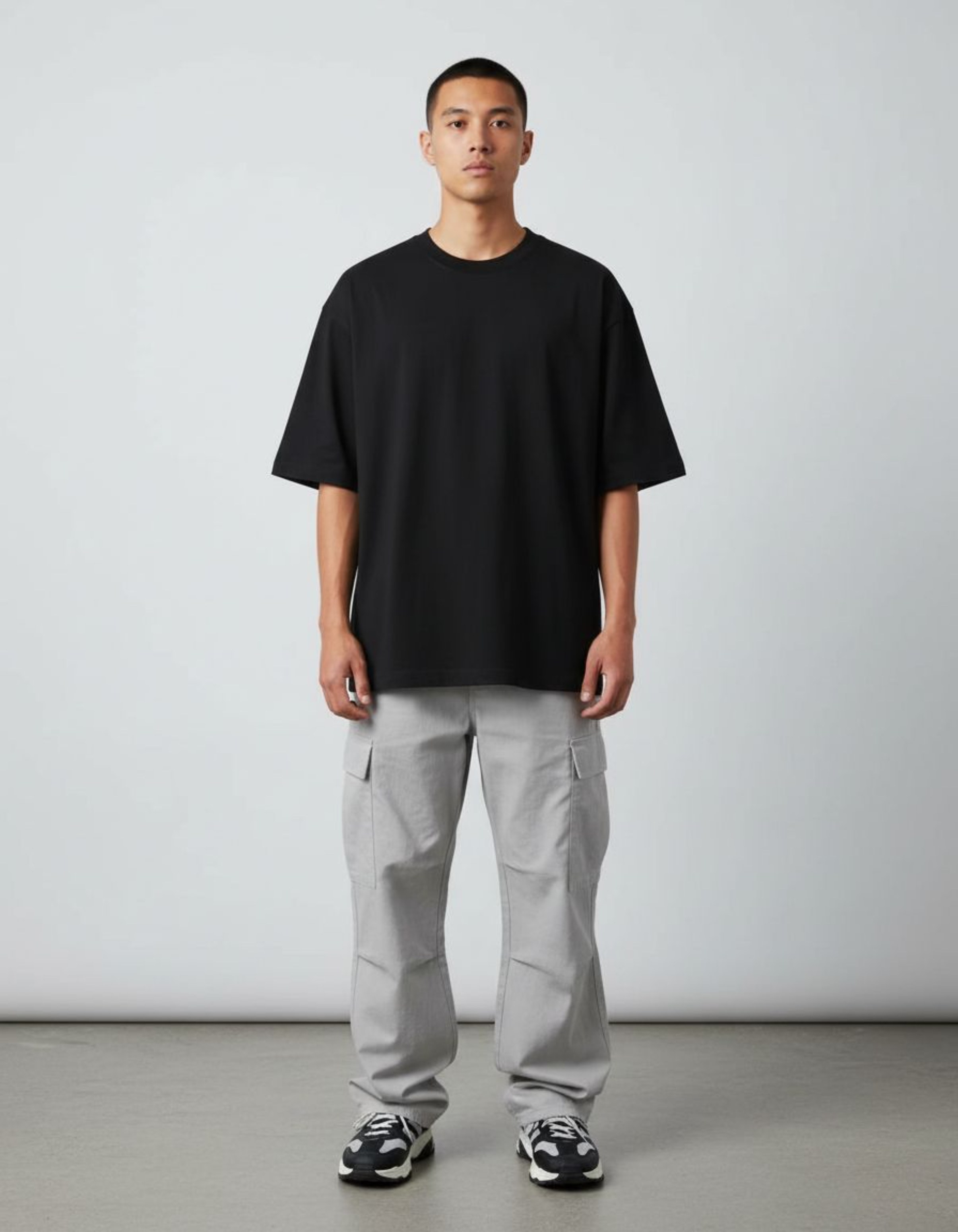 Solid Black Oversized T-Shirt