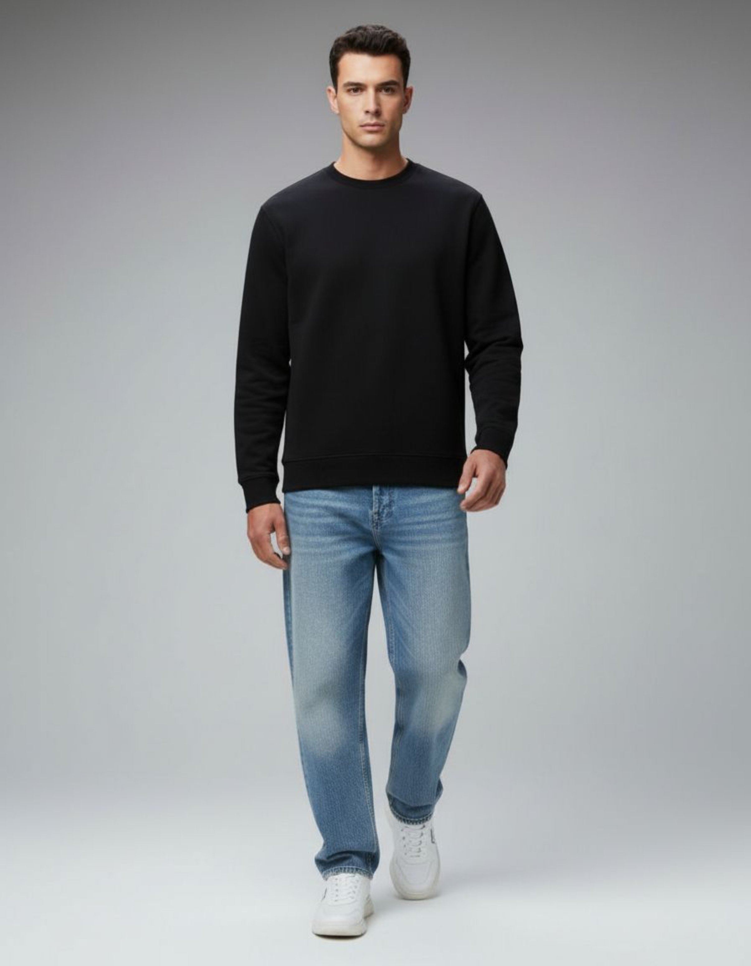 Solid Black Sweatshirt