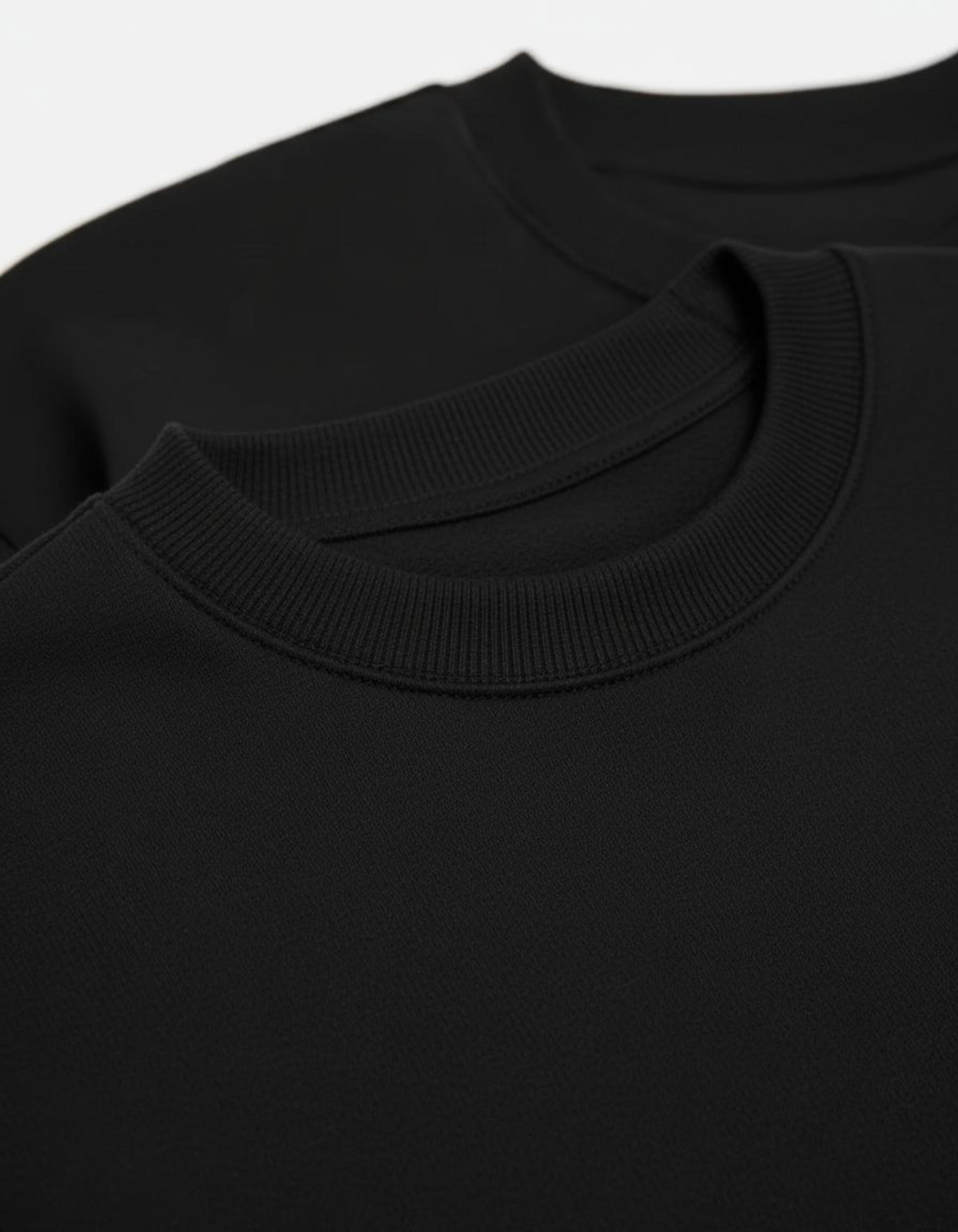 Solid Black Oversized Sweatshirt