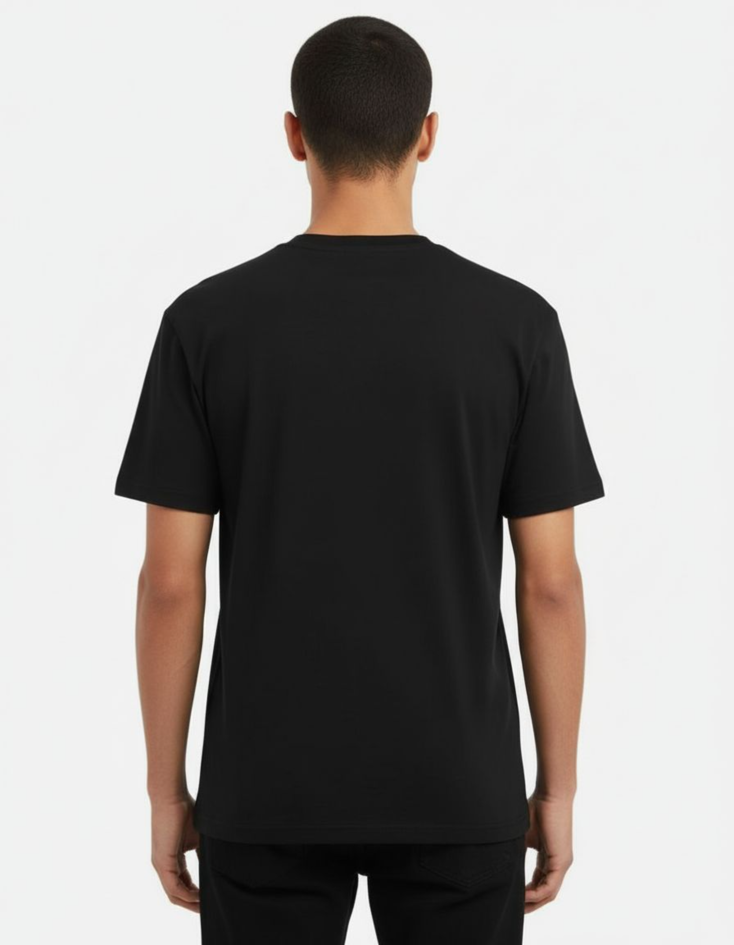 Solid Black Regular Fit T-Shirt