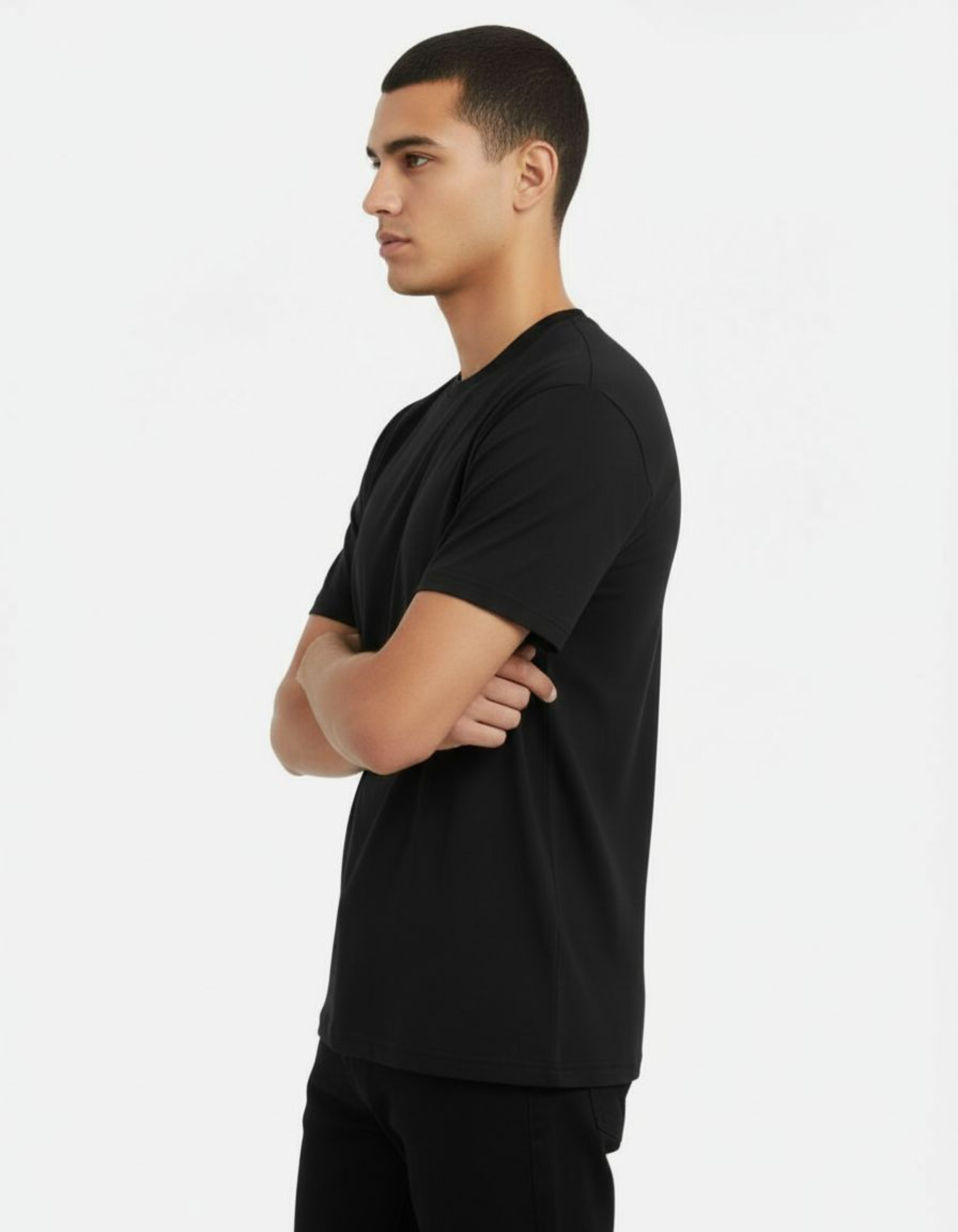 Solid Black Regular Fit T-Shirt