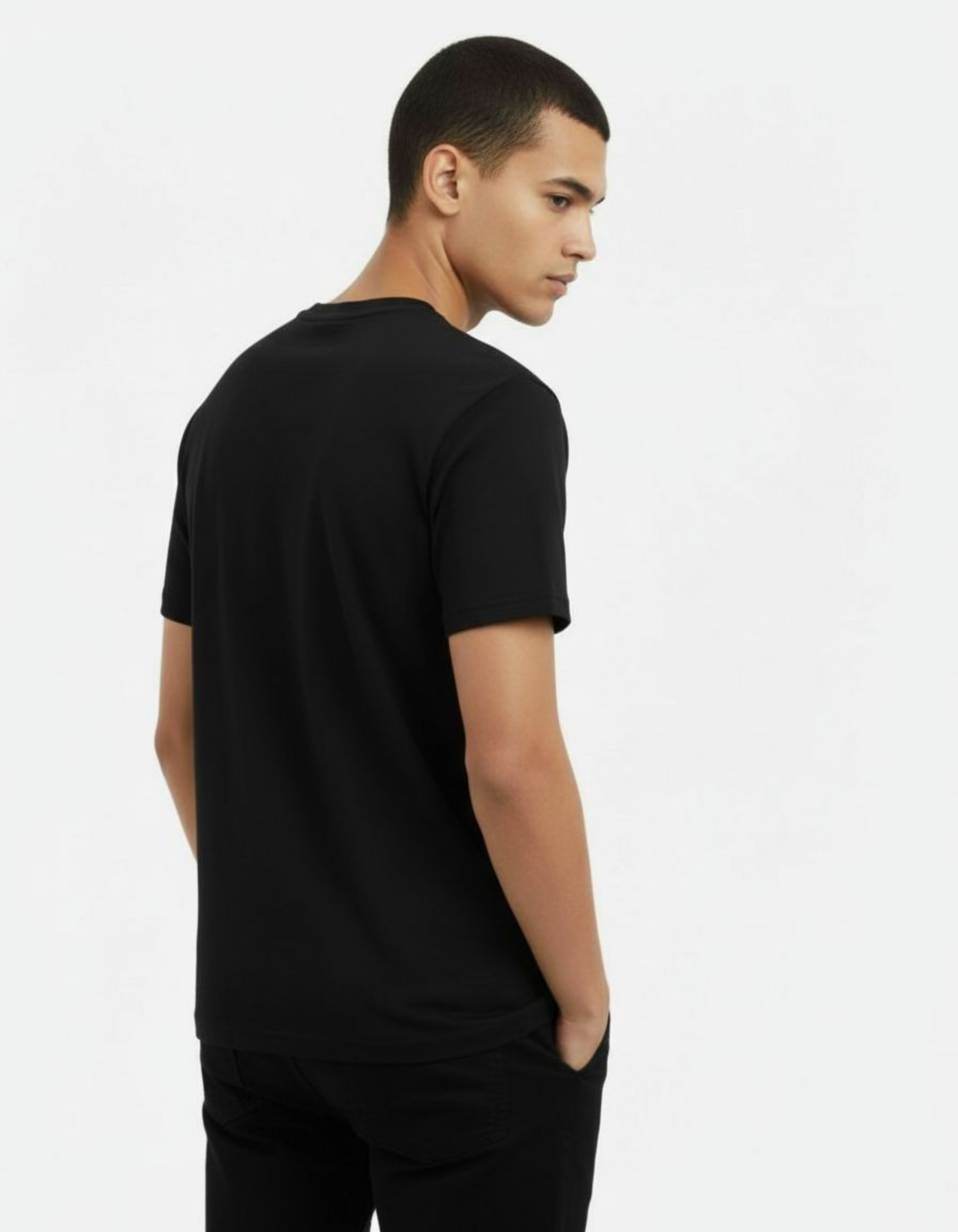 Solid Black Regular Fit T-Shirt