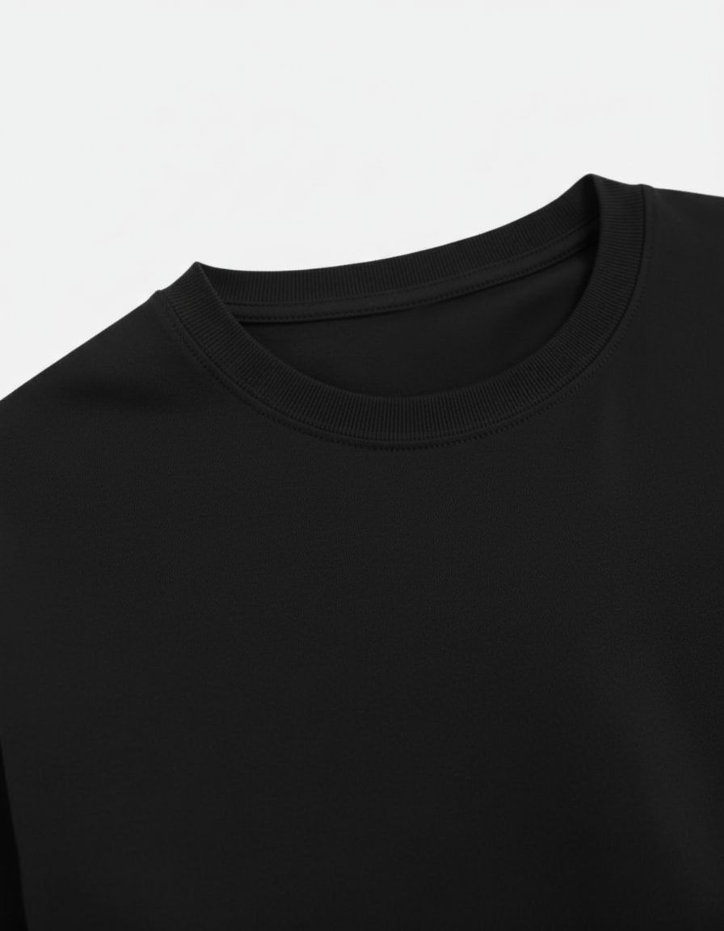 Solid Black Regular Fit T-Shirt