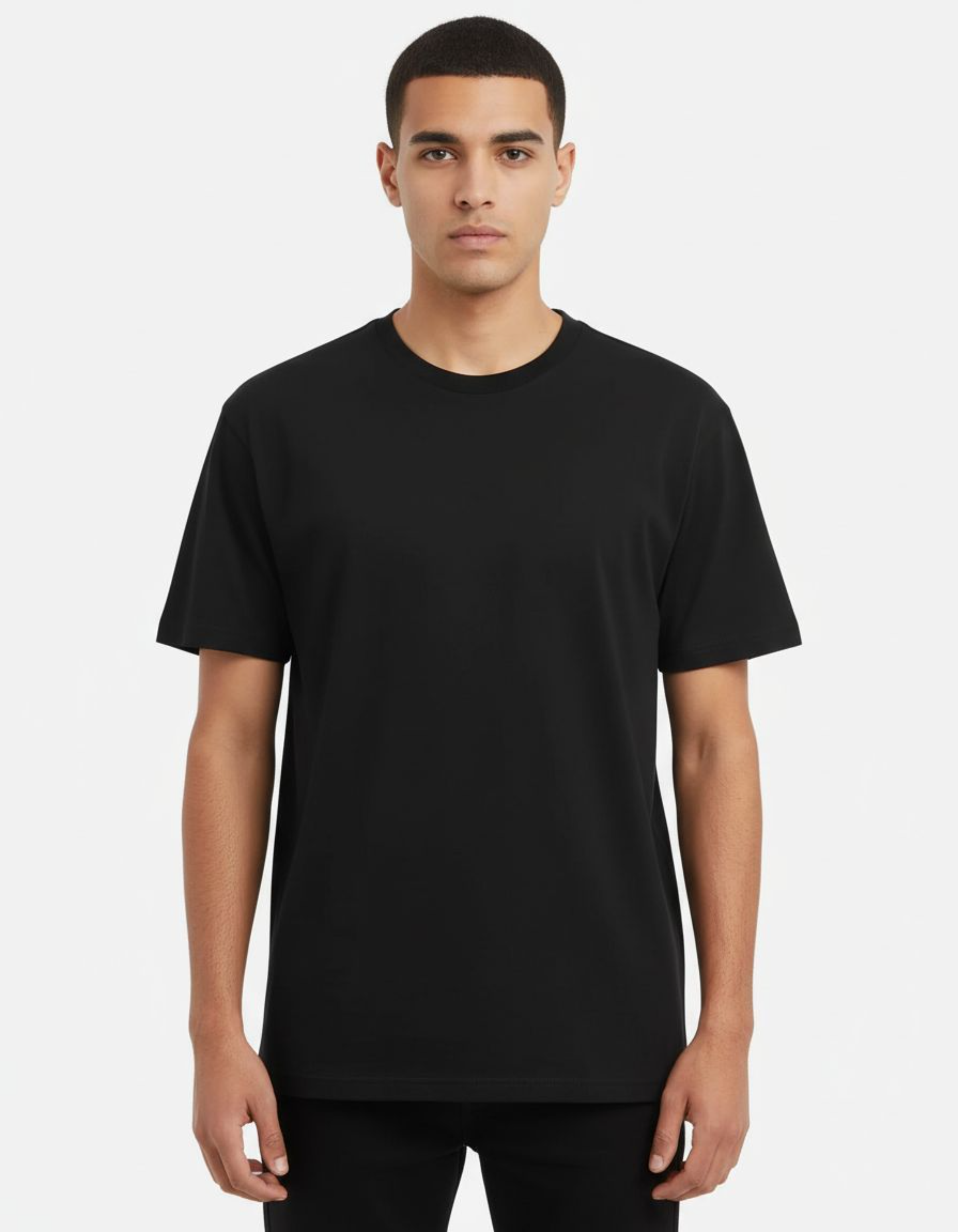 Solid Black Regular Fit T-Shirt