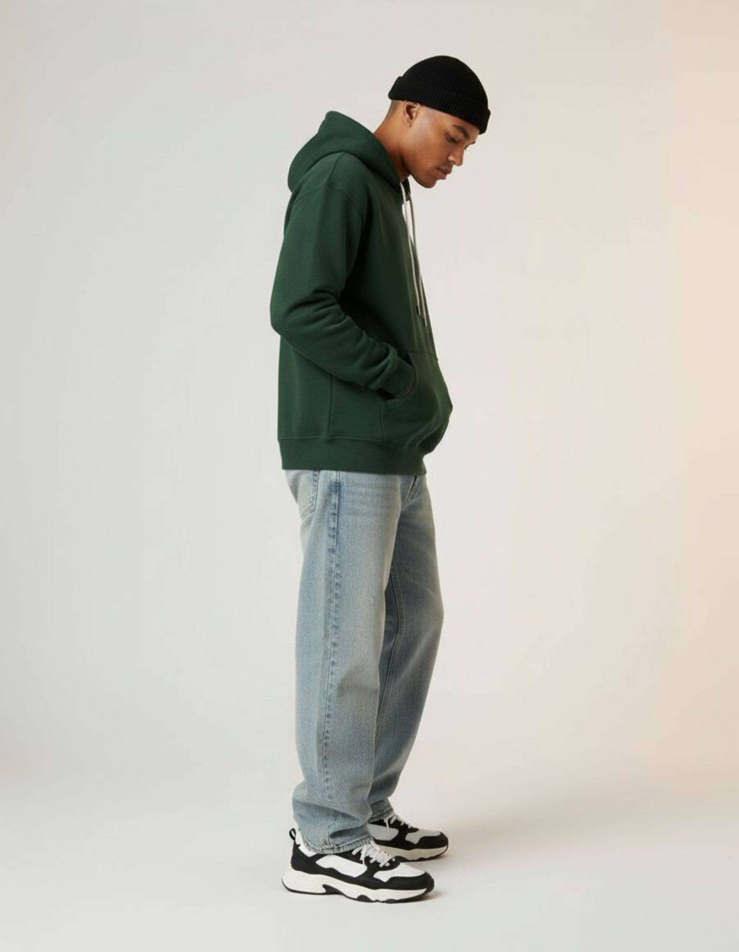 Solid Bottle Green Hoodie