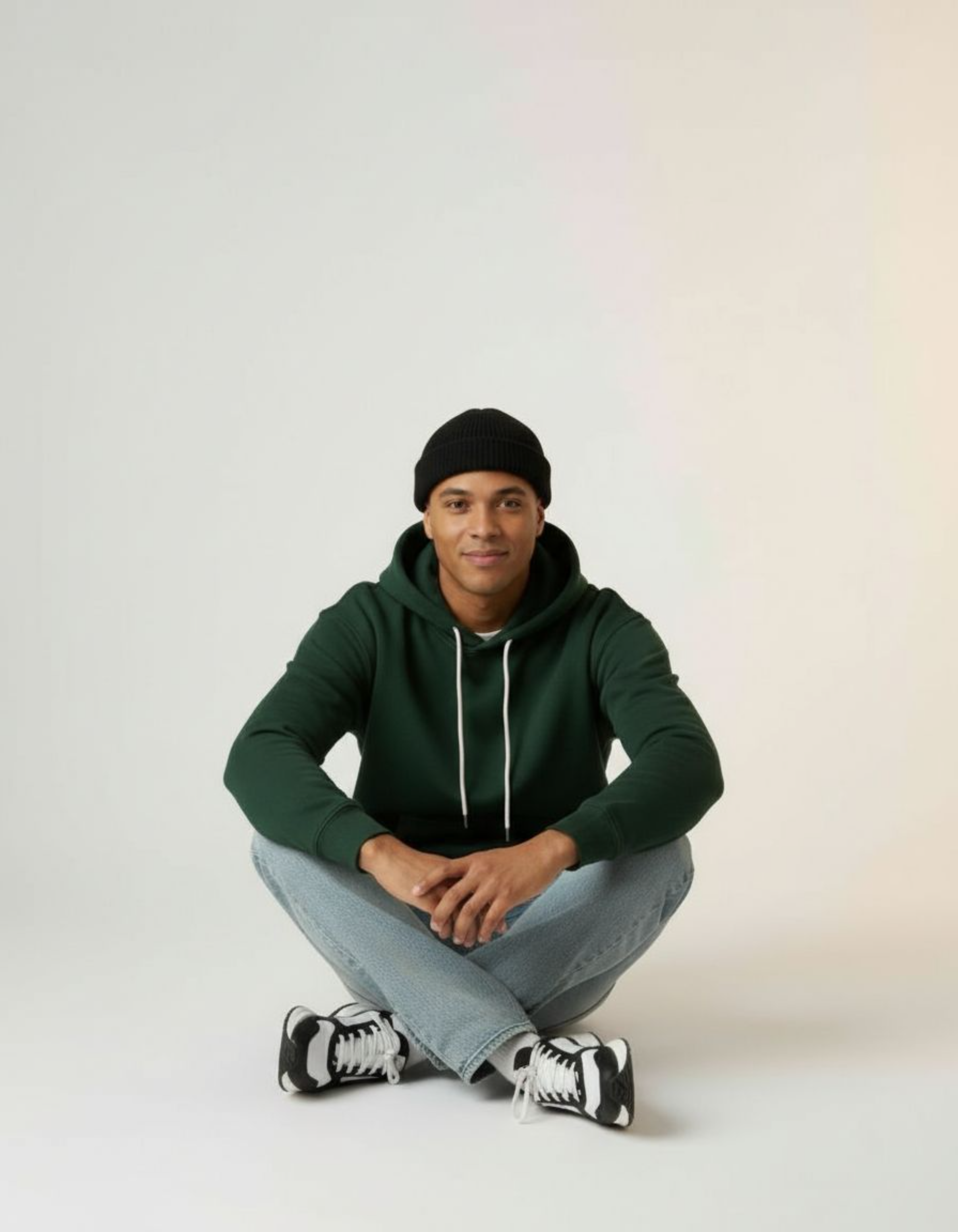 Solid Bottle Green Hoodie