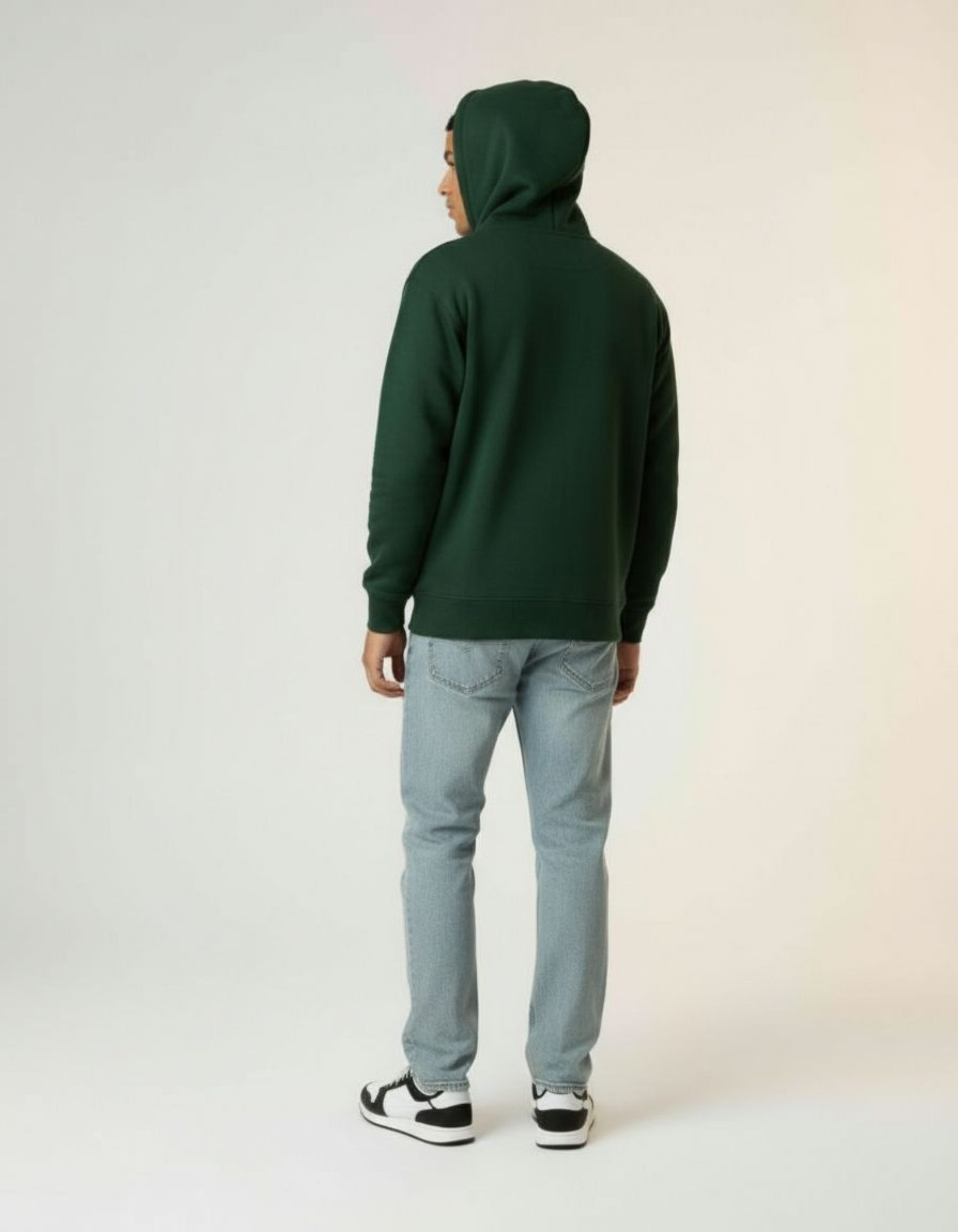 Solid Bottle Green Hoodie