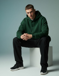 Basic Bottle Green Oversized Hoodie