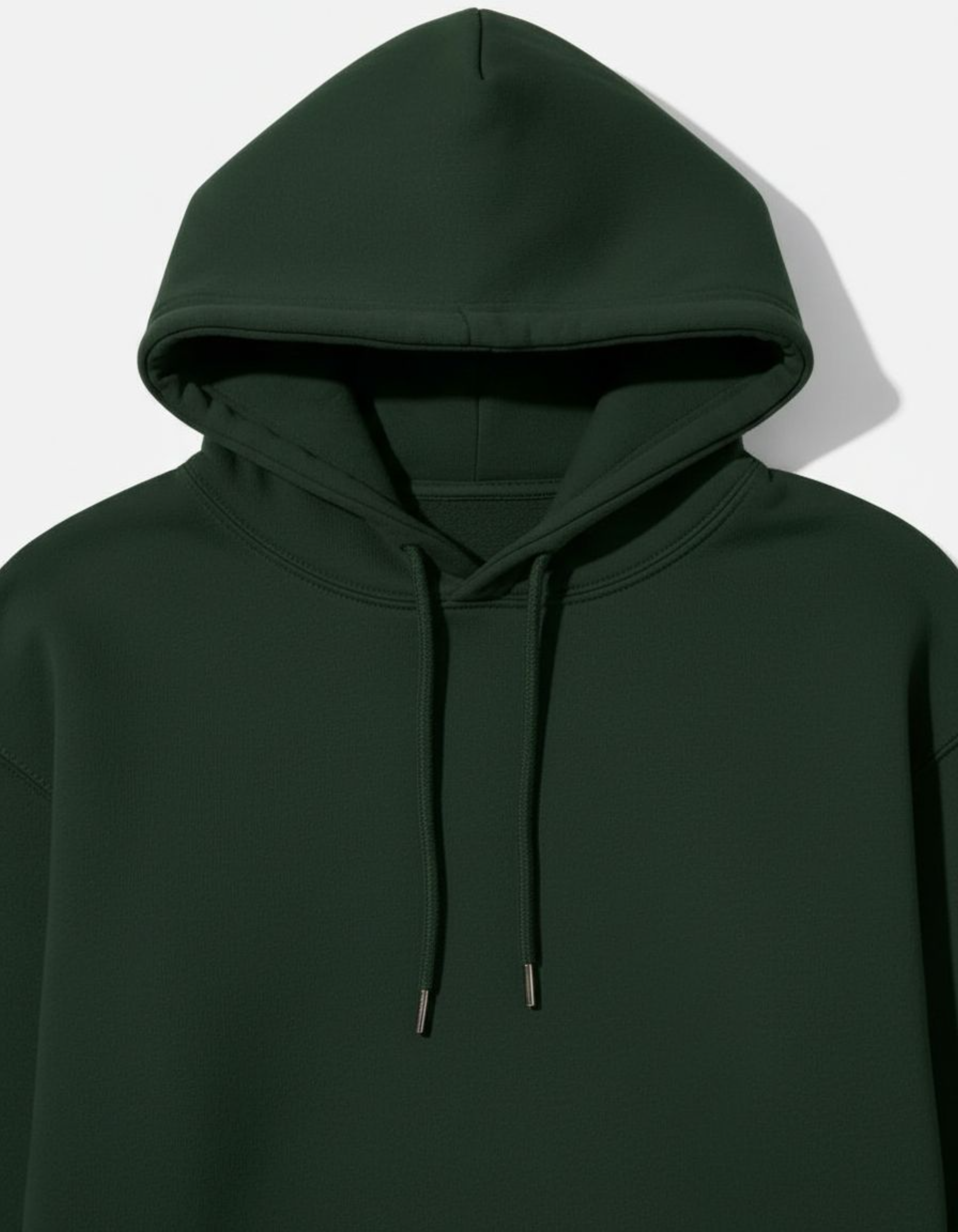 Solid Bottle Green Hoodie