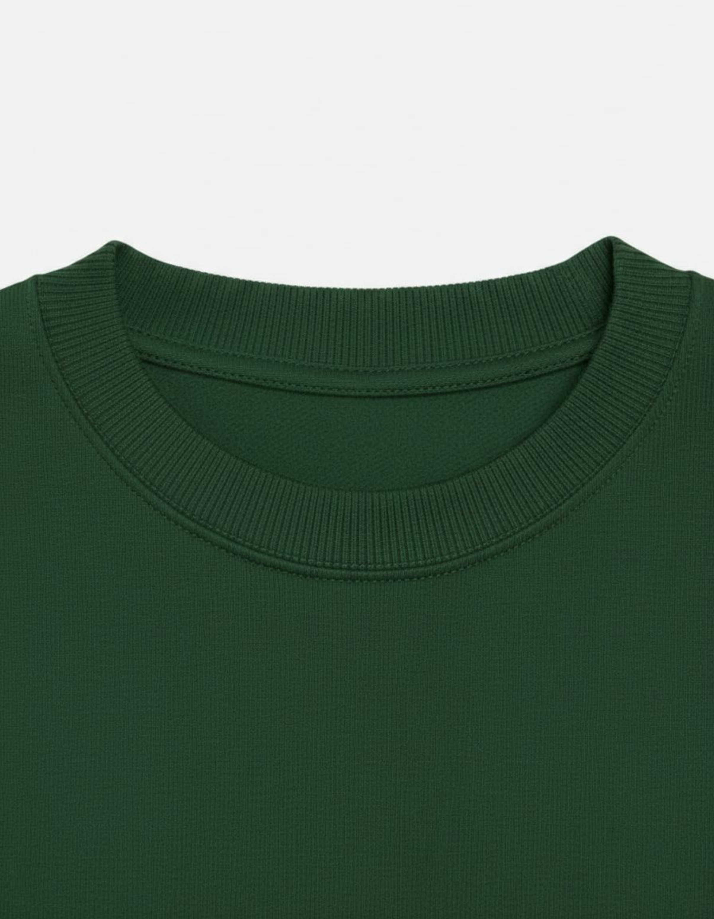 Solid Bottle Green Oversized Sweatshirt