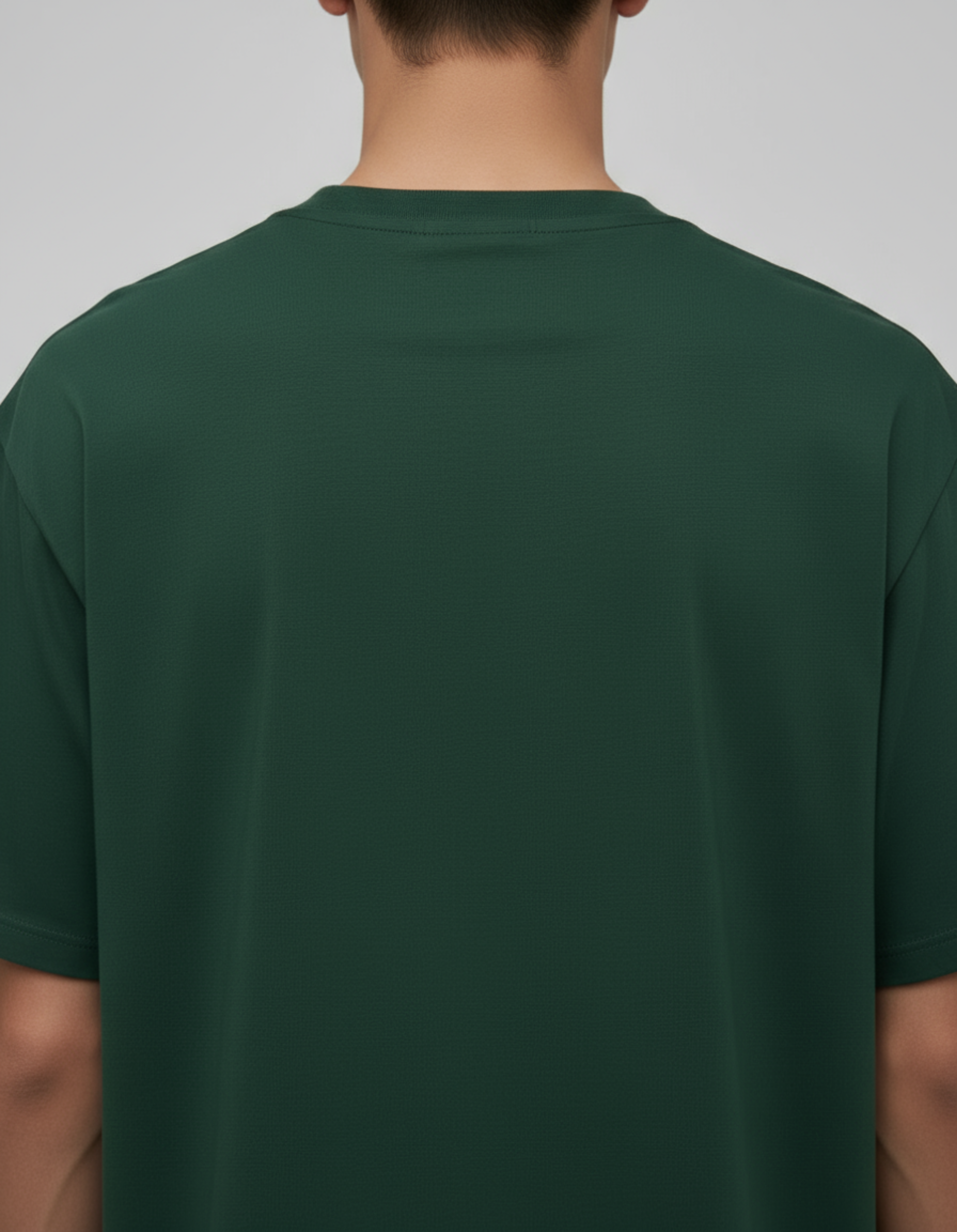 Bottle Green Respect the Locals Oversized Typography T-Shirt