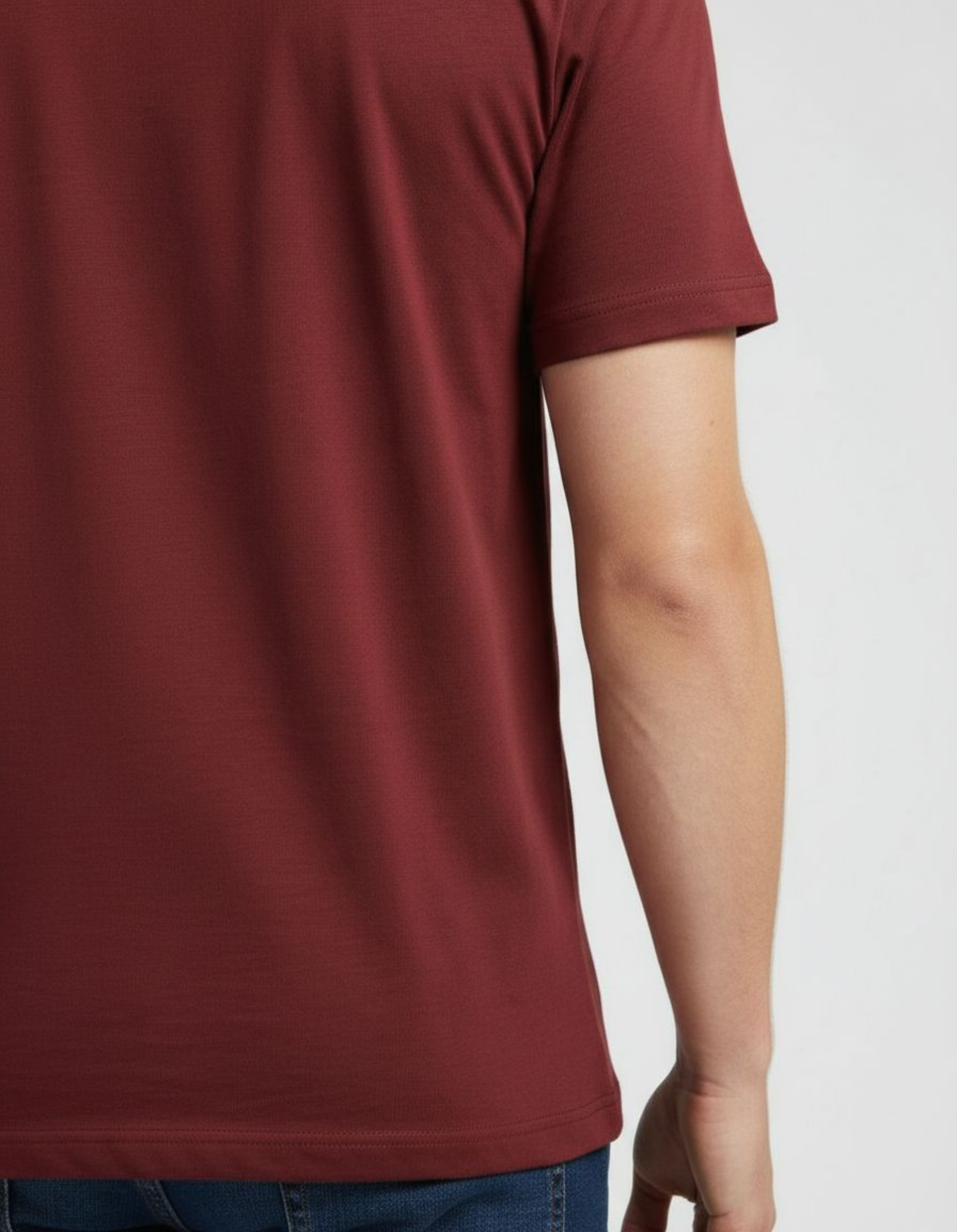 Solid Brick Red Regular Fit T-Shirt