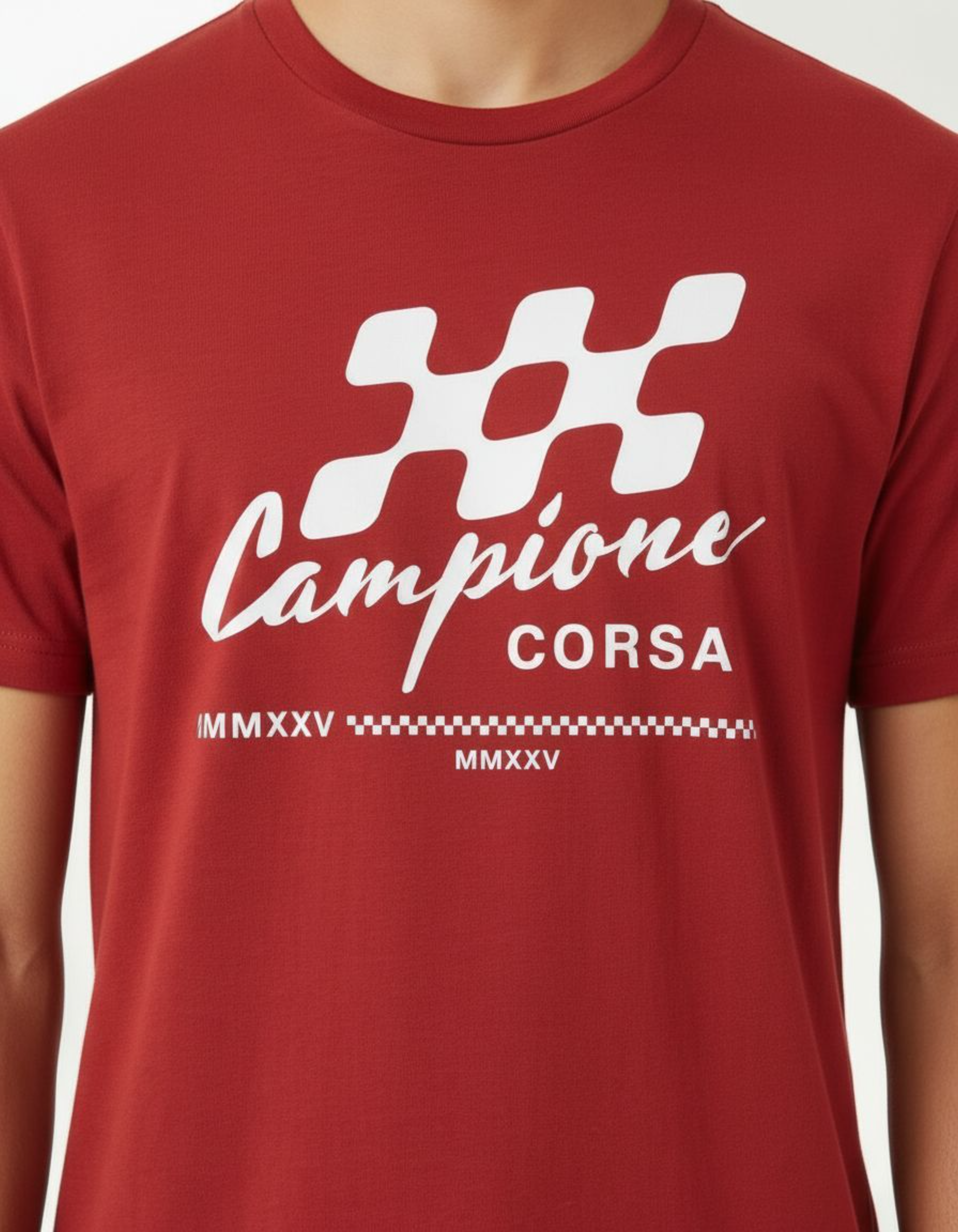 Red Campione Corsa Typography T-Shirt