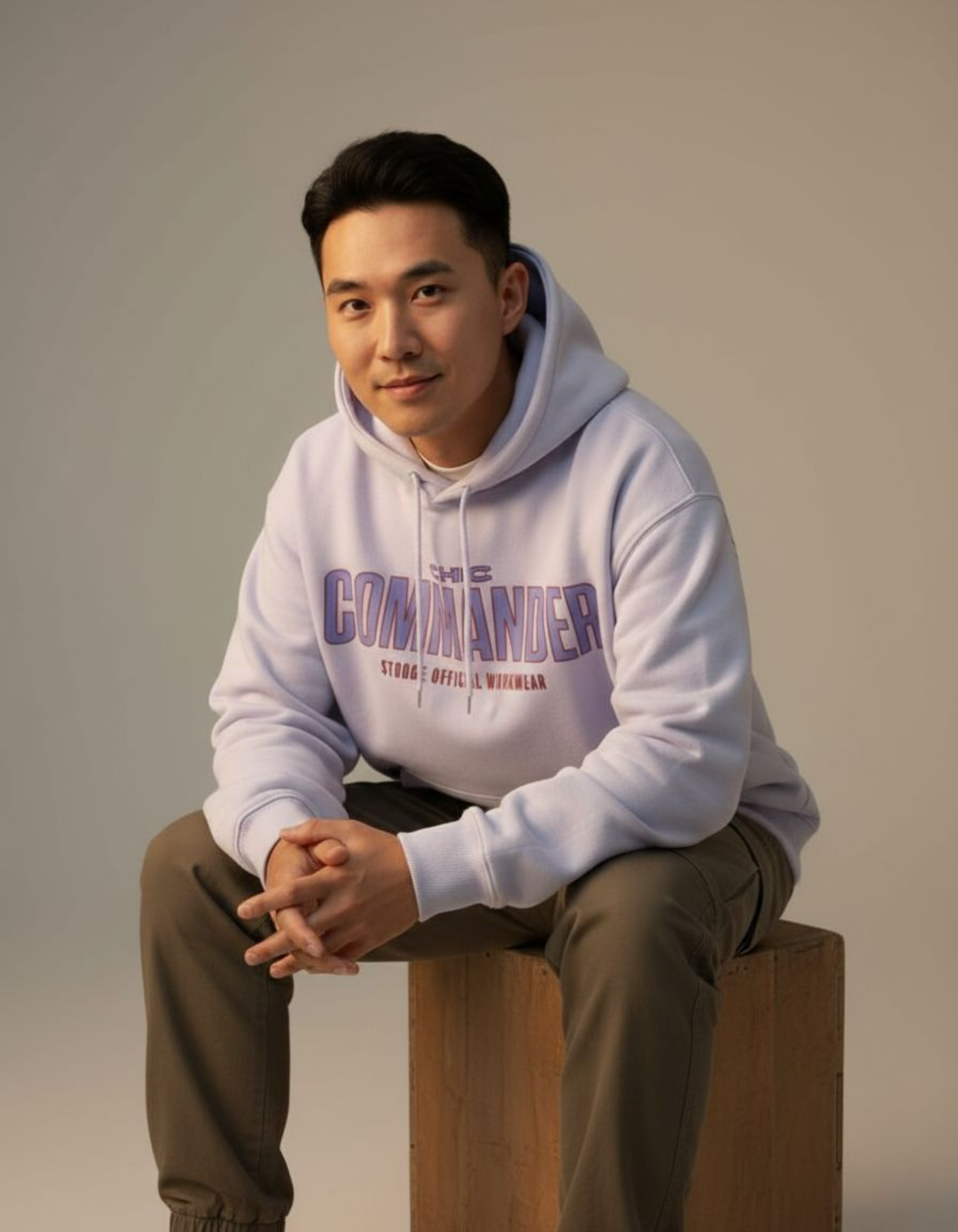 Lavender Chic Commander Typography Oversized Hoodie