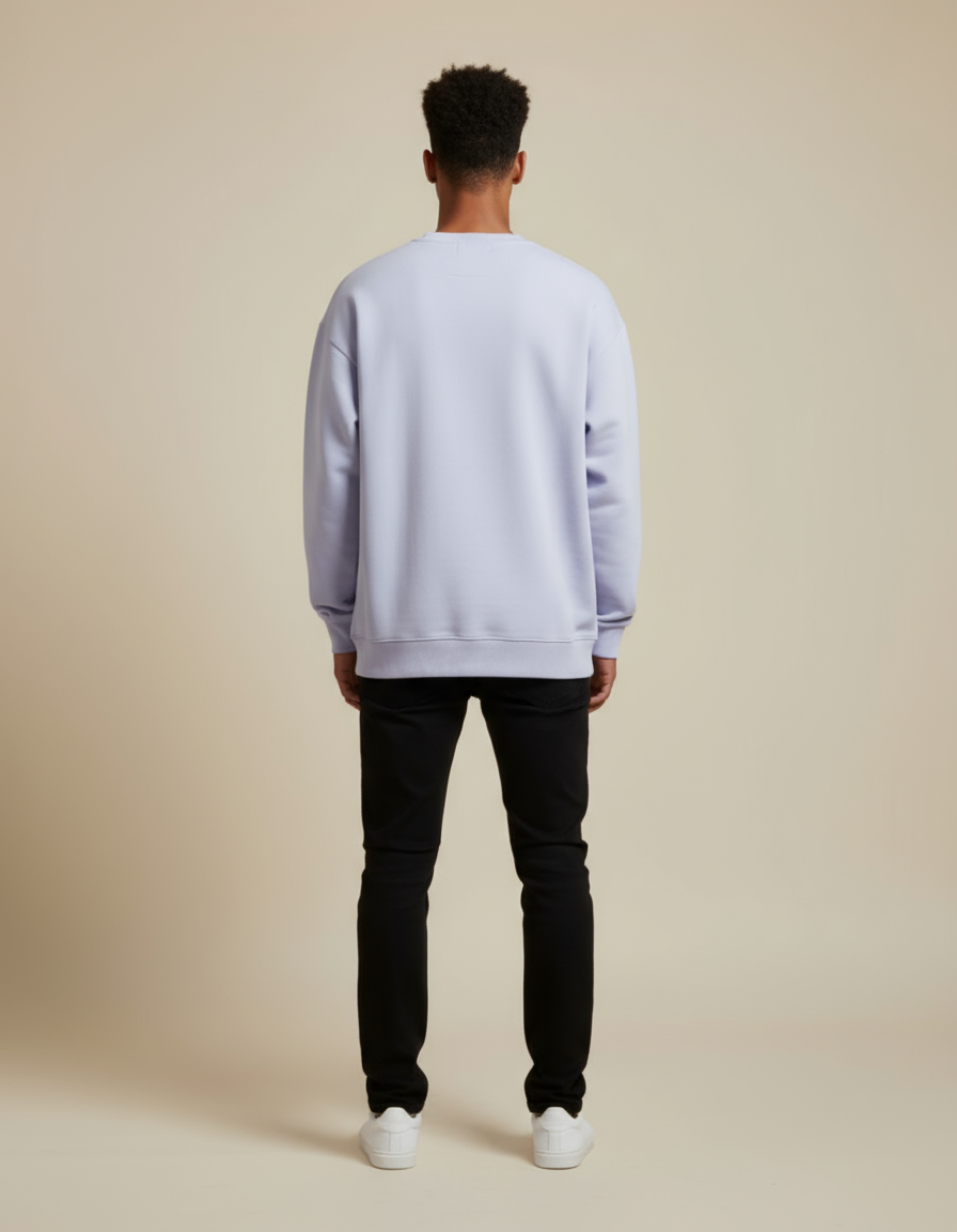 Lavender Chic Commander Typographic Oversized Sweatshirt