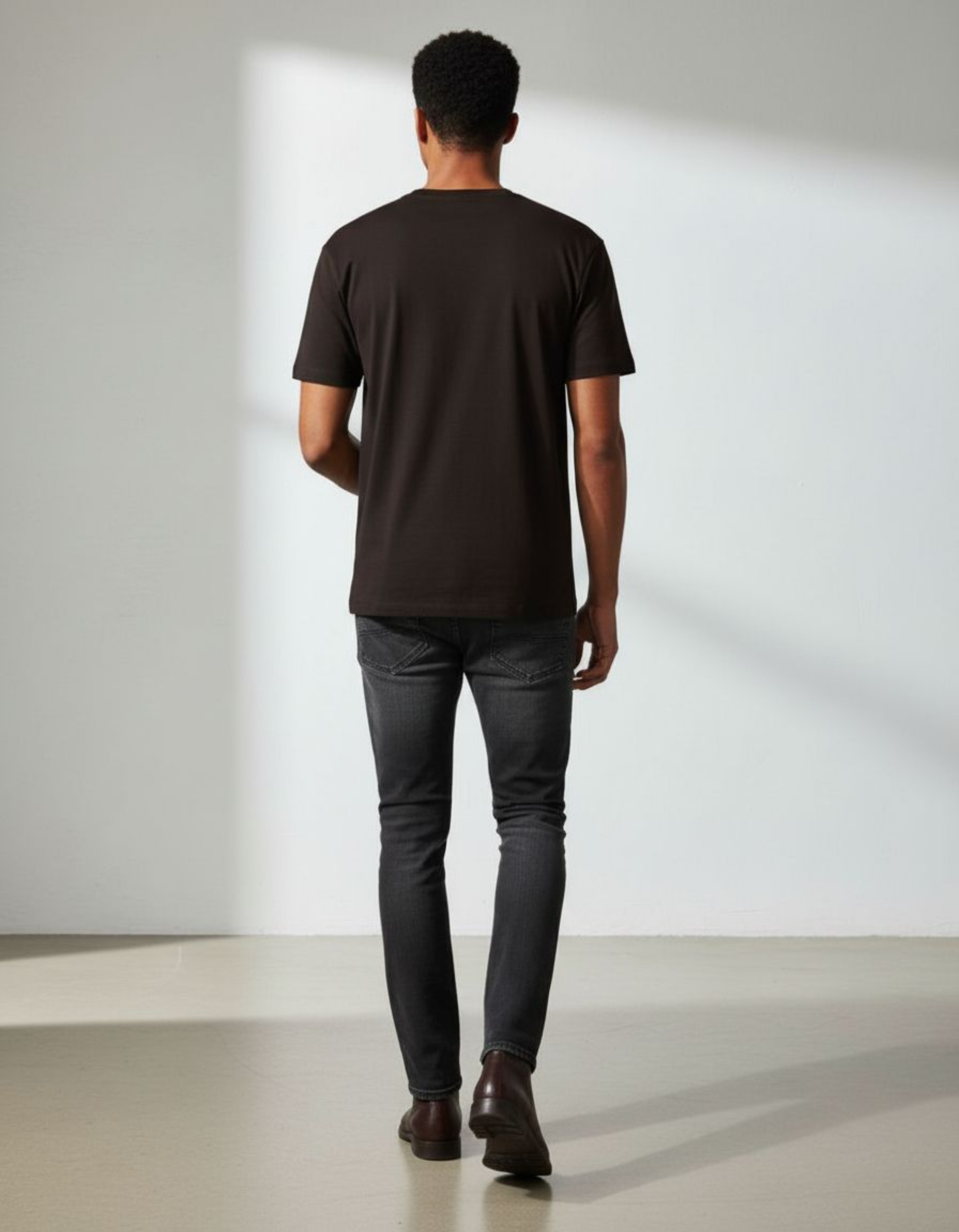 Solid Coffee Brown Regular Fit T-Shirt