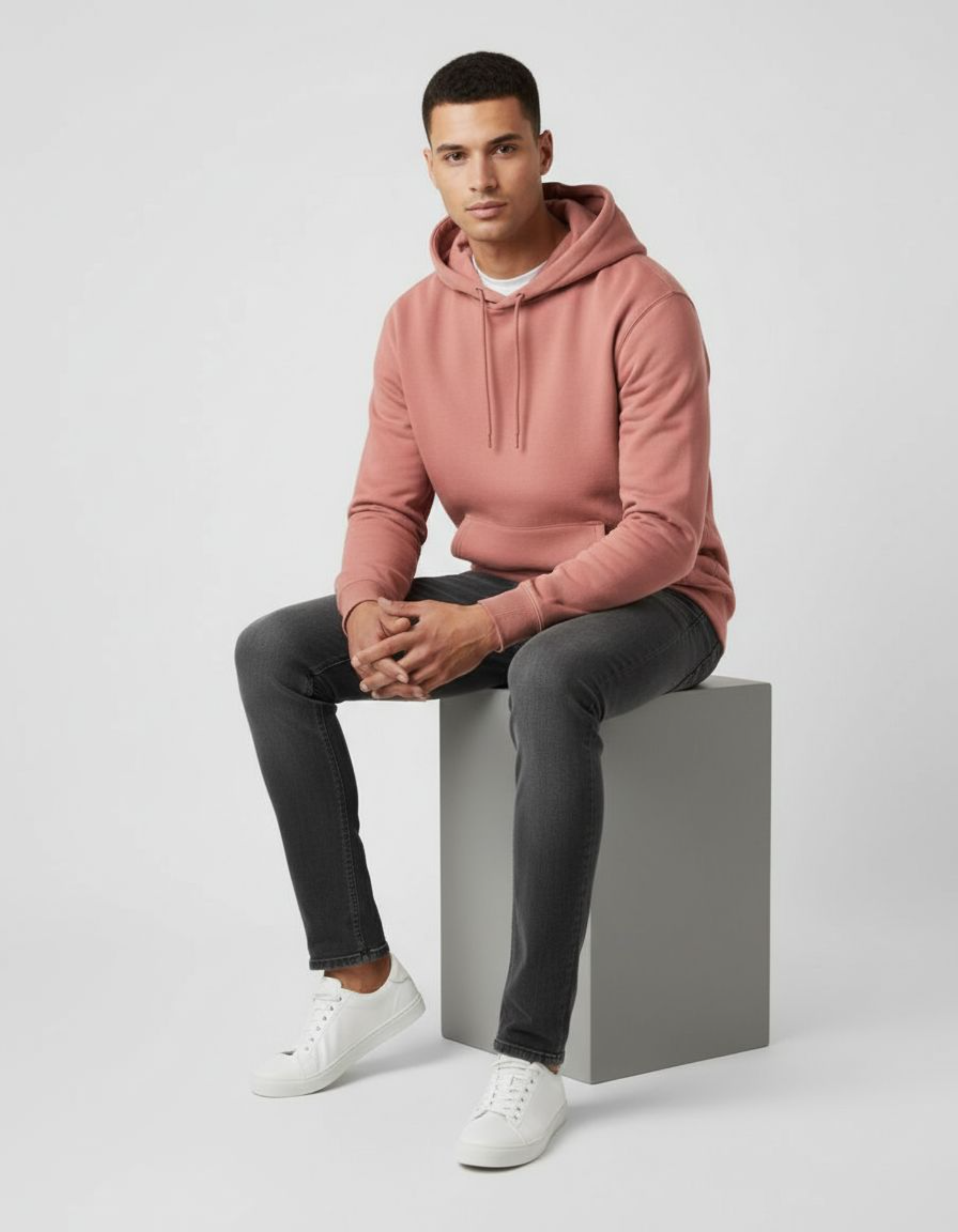 Solid Coral Hoodie