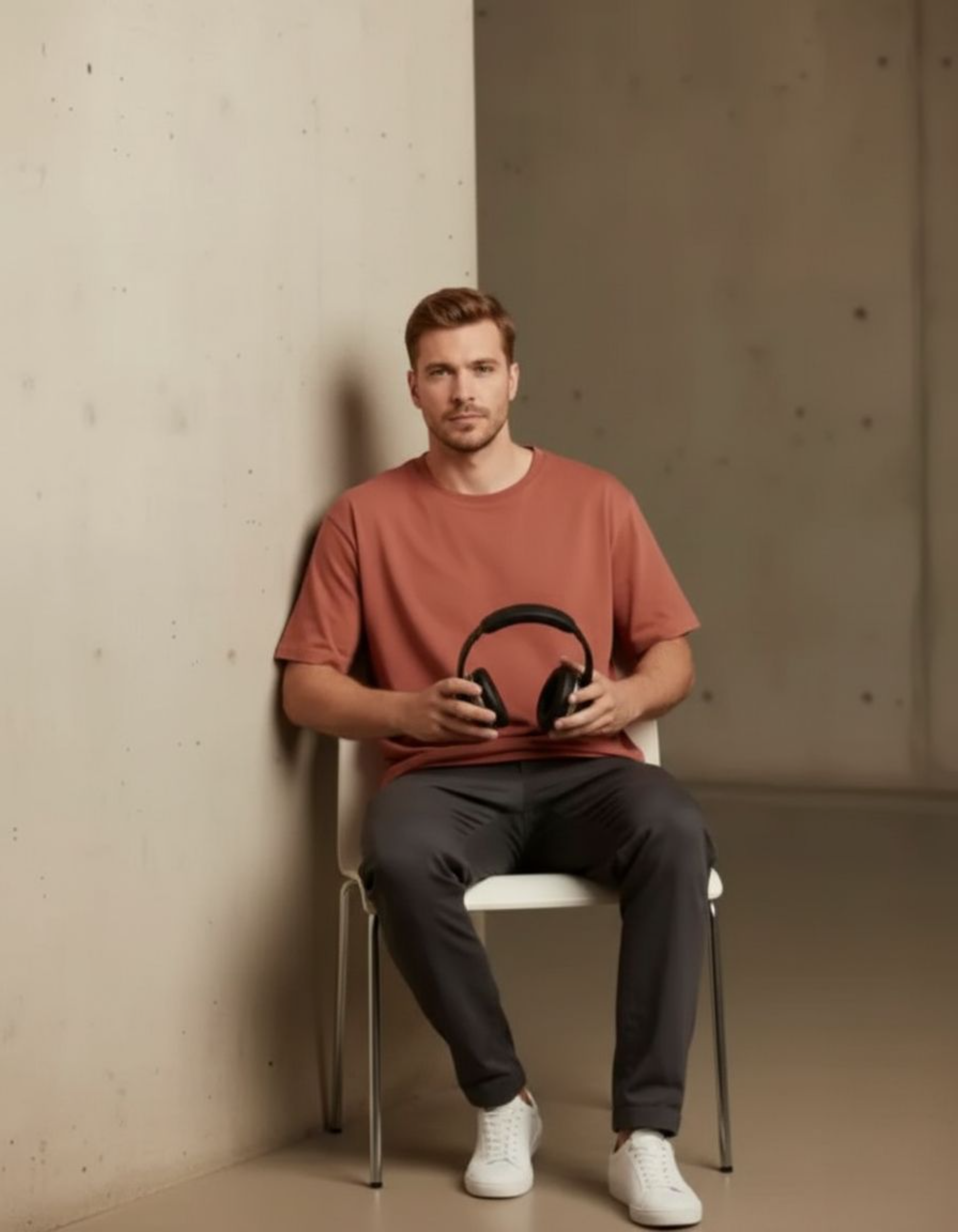 Solid Coral Oversized T-Shirt