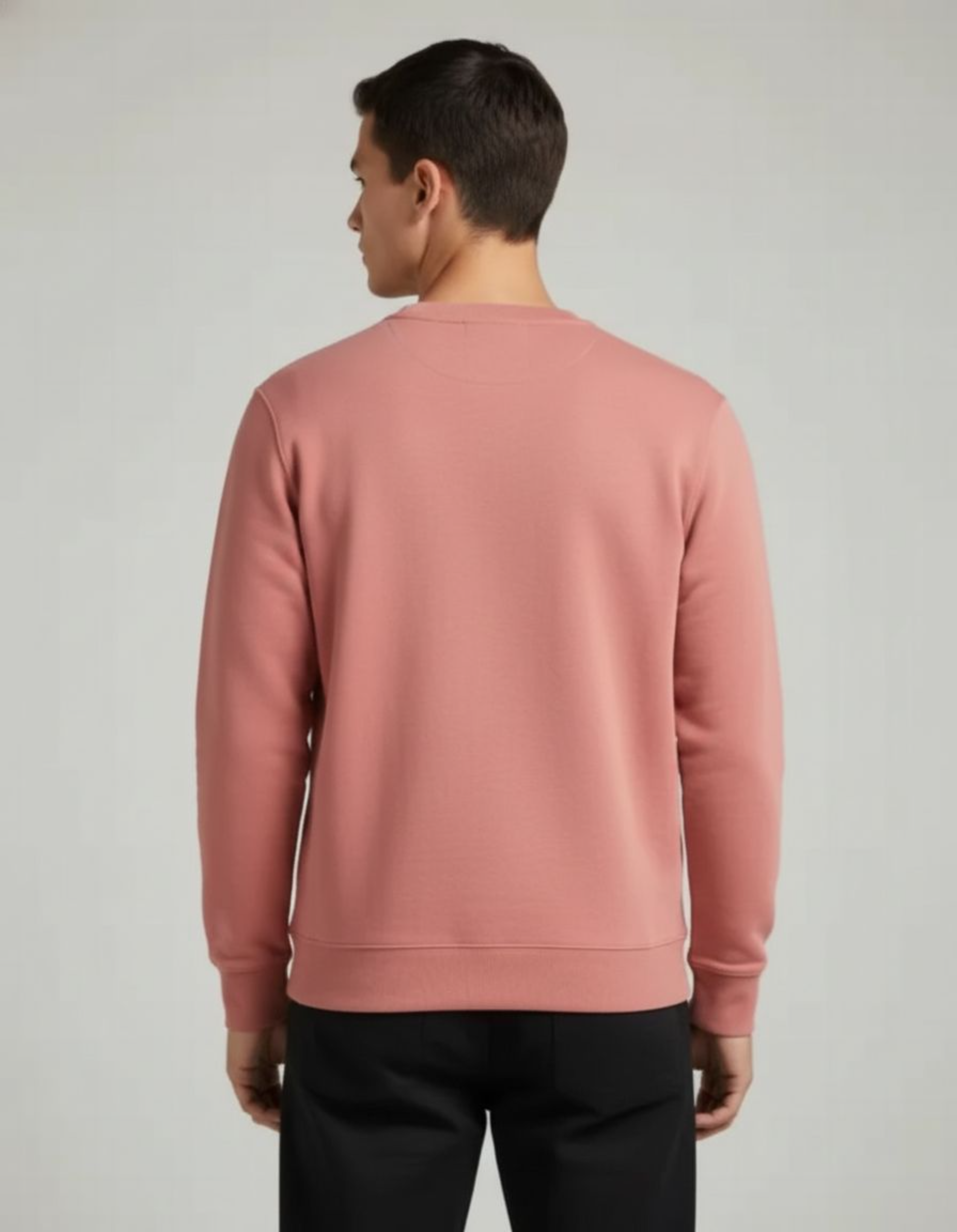 Coral Floral Embroidery Sweatshirt