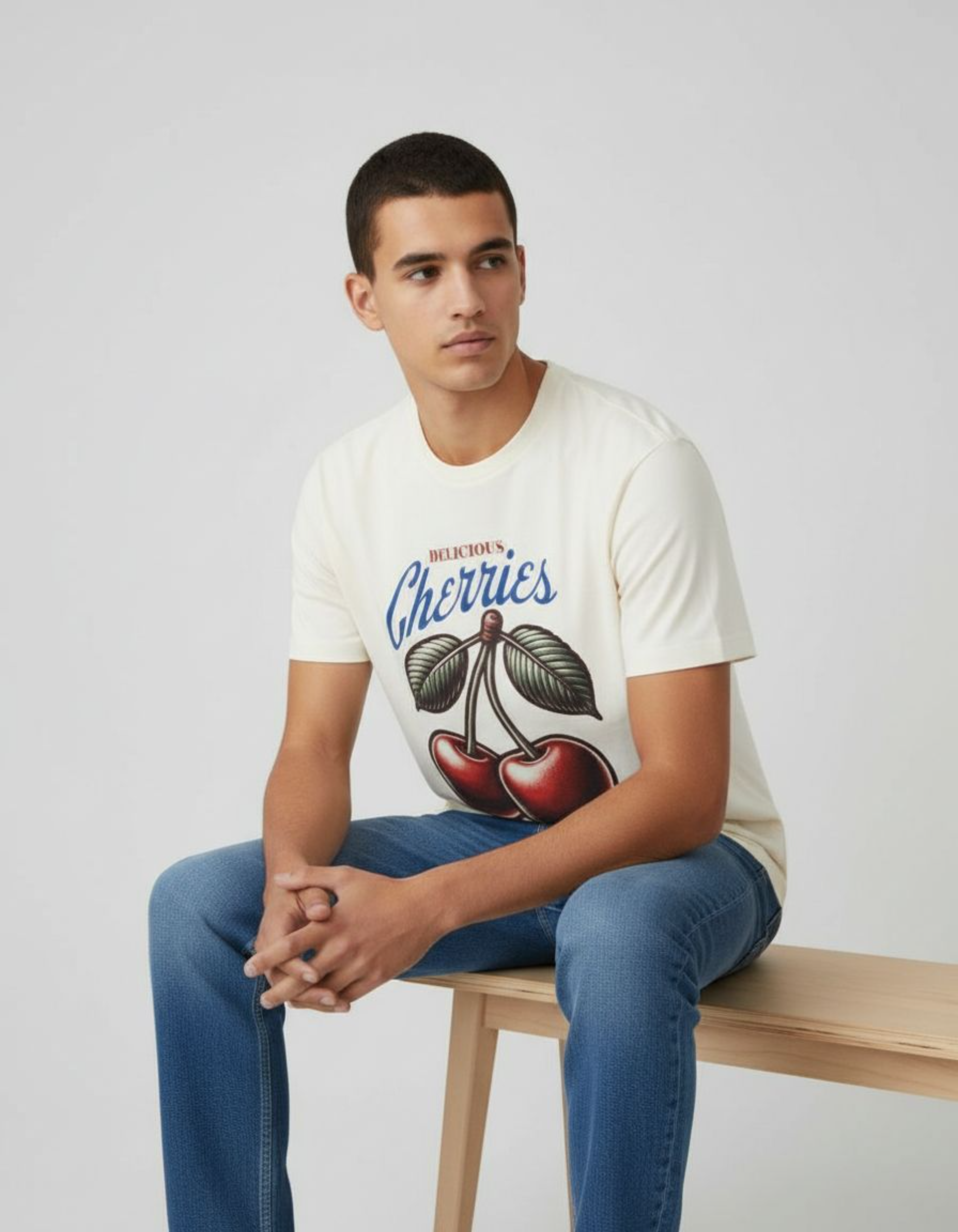 Off White Delicious Cherries Printed T-Shirt