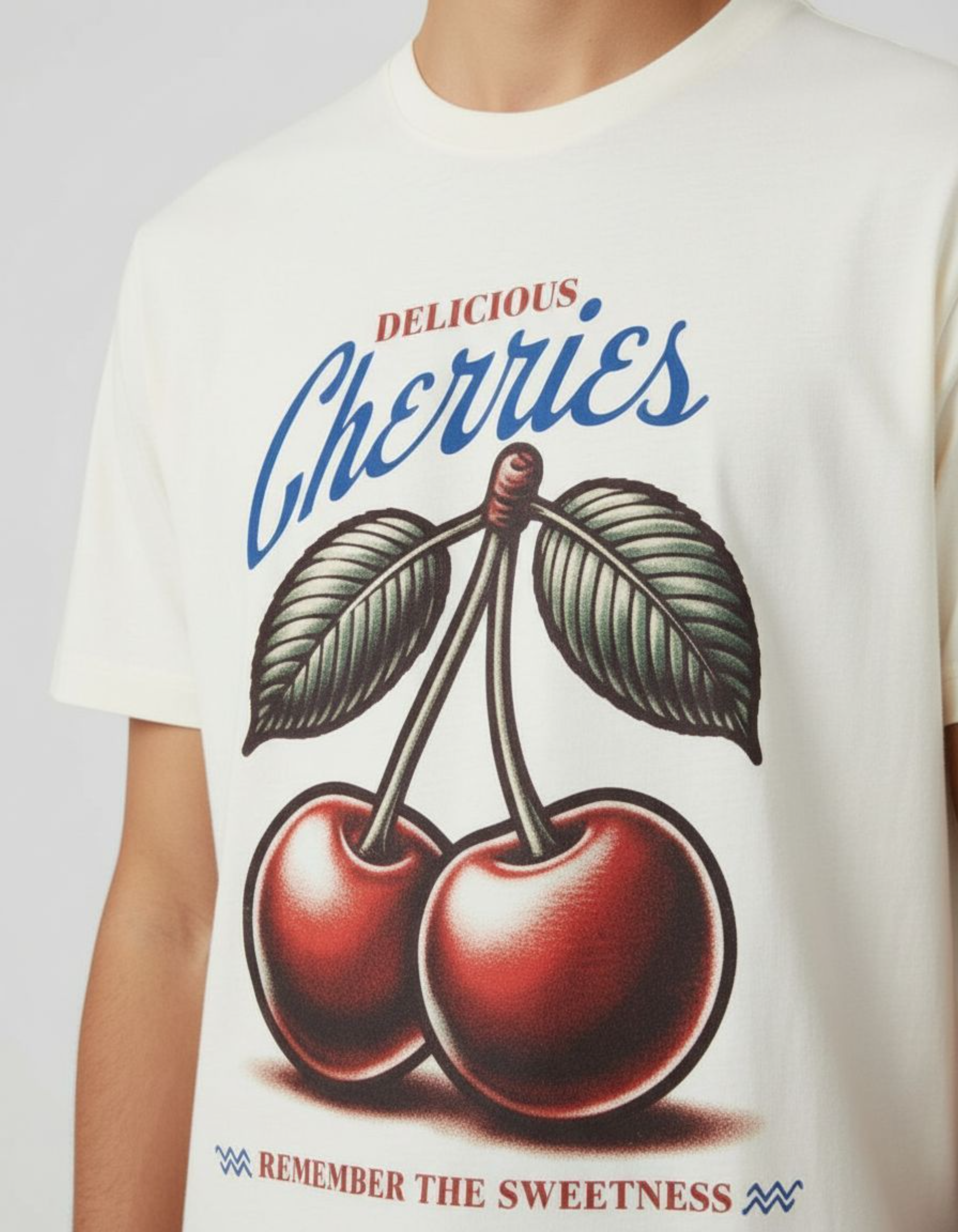 Off White Delicious Cherries Printed T-Shirt