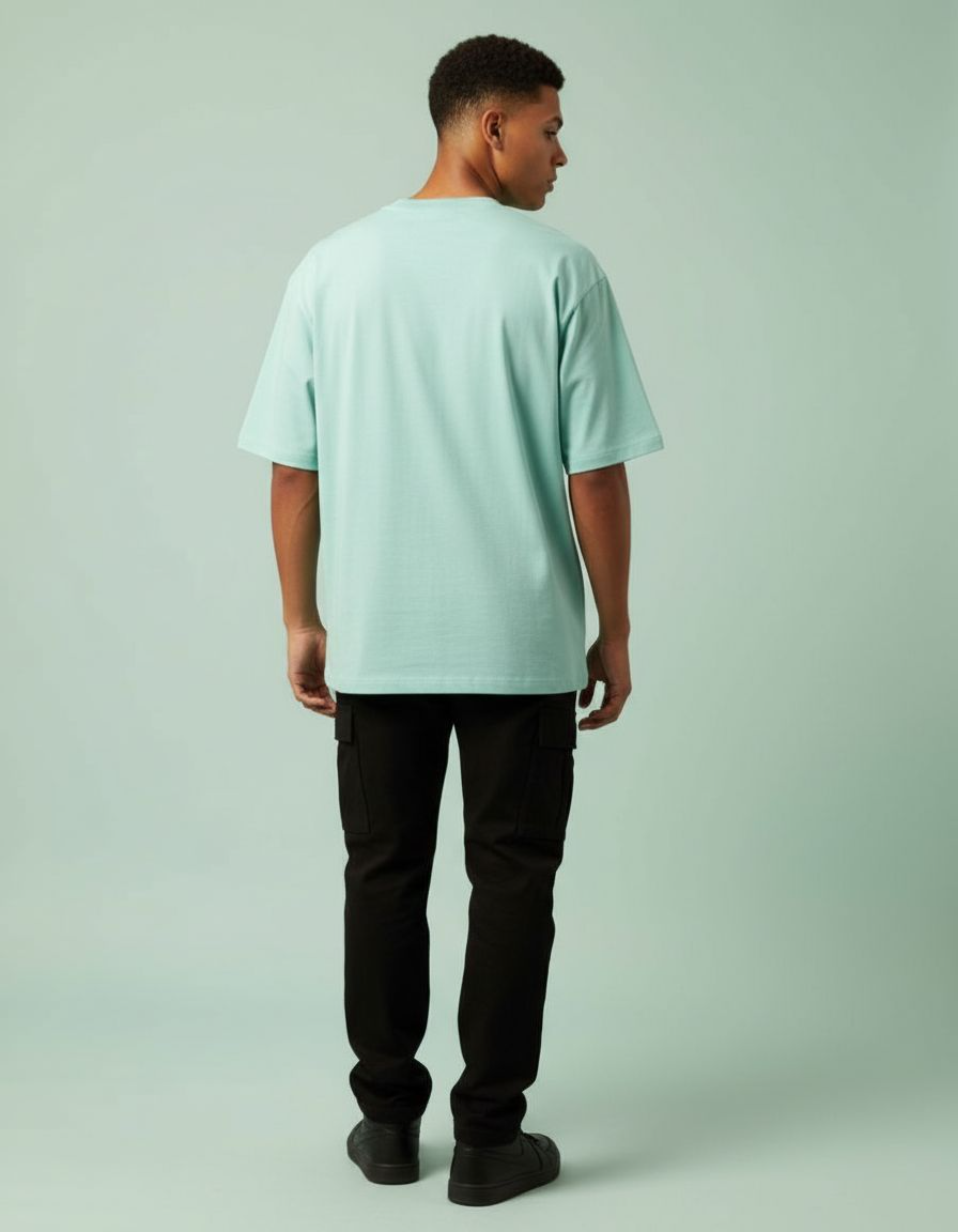 Mint Don't Think Twice Oversized Typography T-Shirt