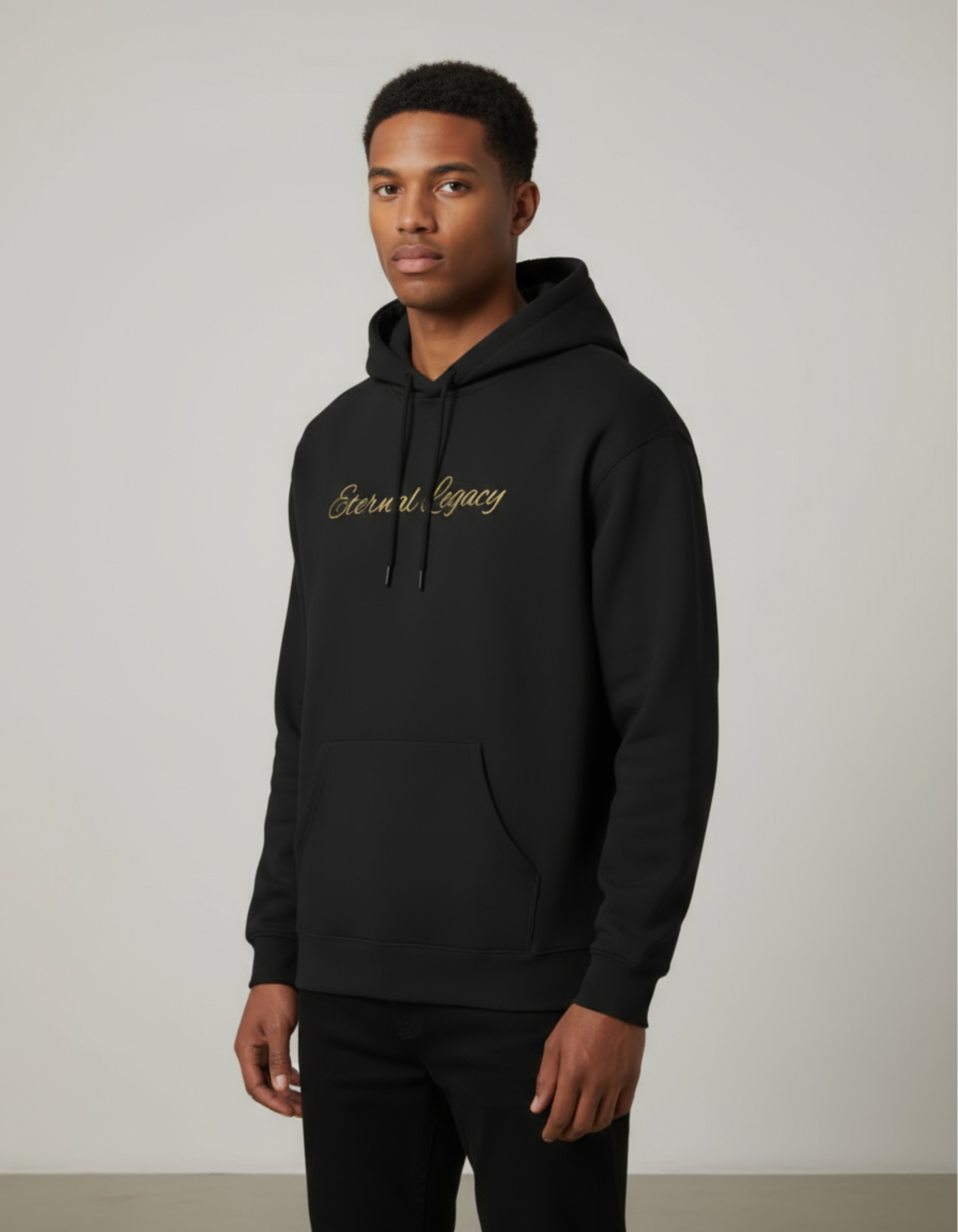 Black Eternal Legacy Printed Hoodie