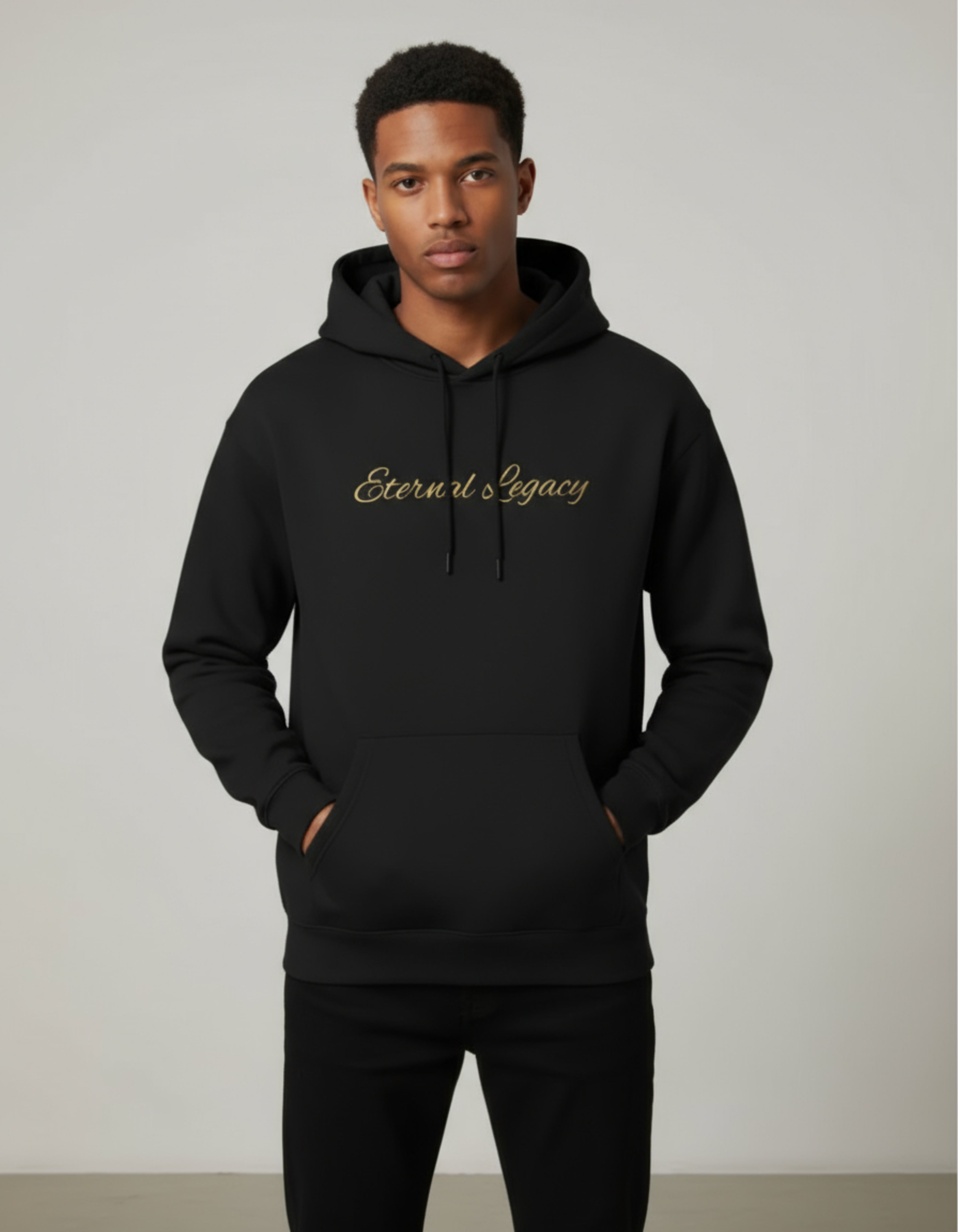 Black Eternal Legacy Printed Hoodie