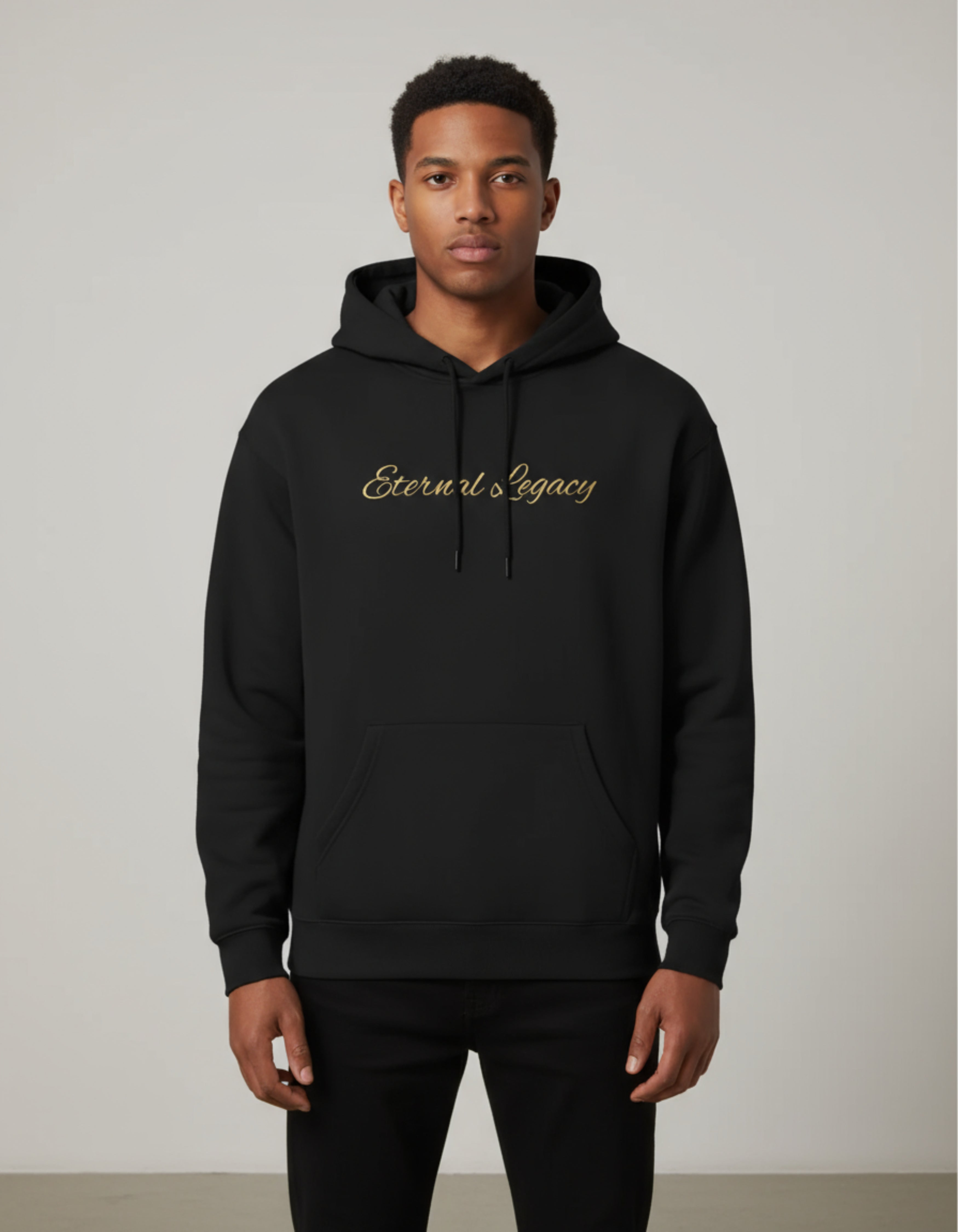 Black Eternal Legacy Printed Hoodie