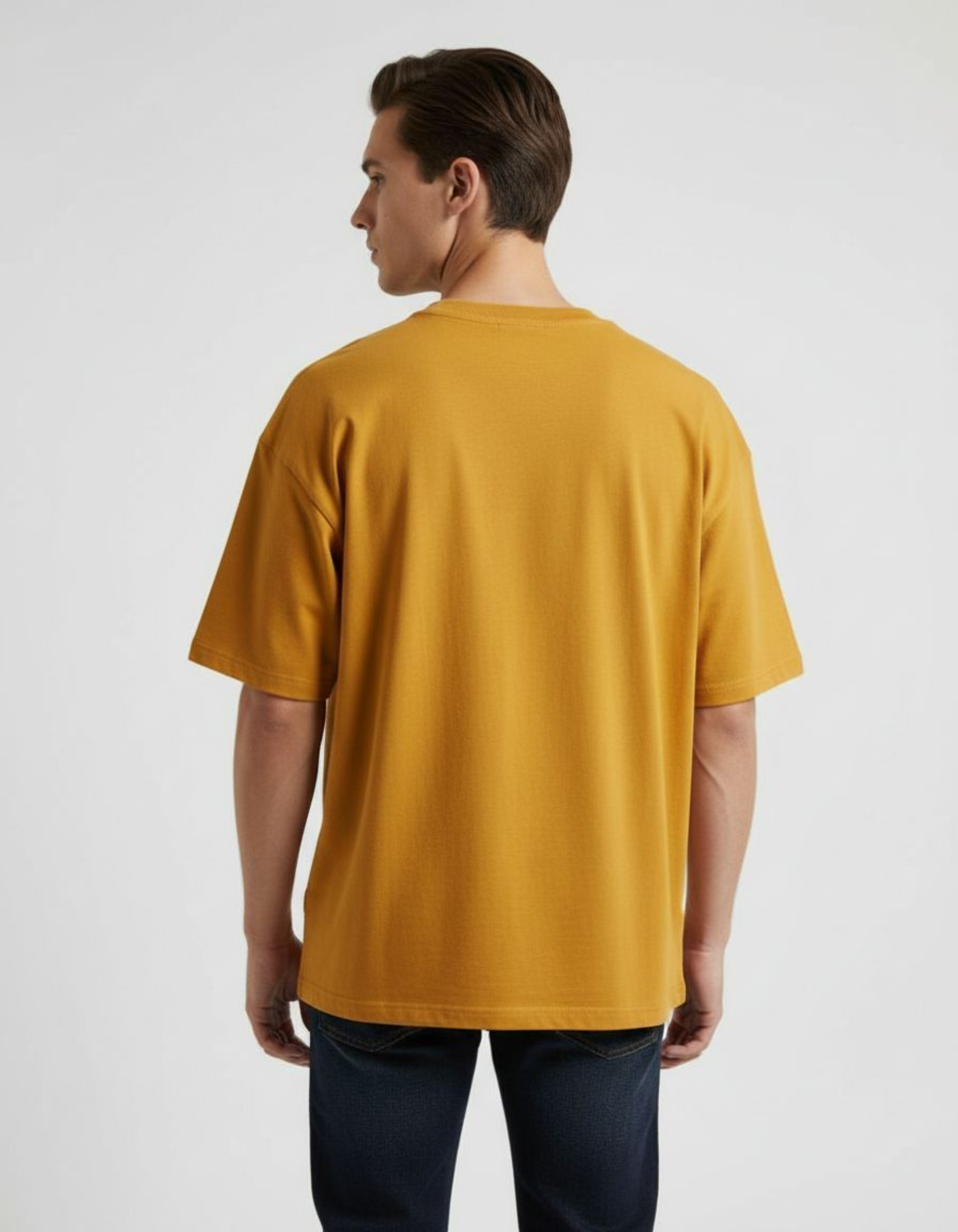 Solid Golden Yellow Oversized T-Shirt