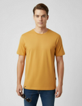 Solid Golden Yellow Regular Fit T-Shirt