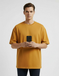 Solid Golden Yellow Oversized T-Shirt