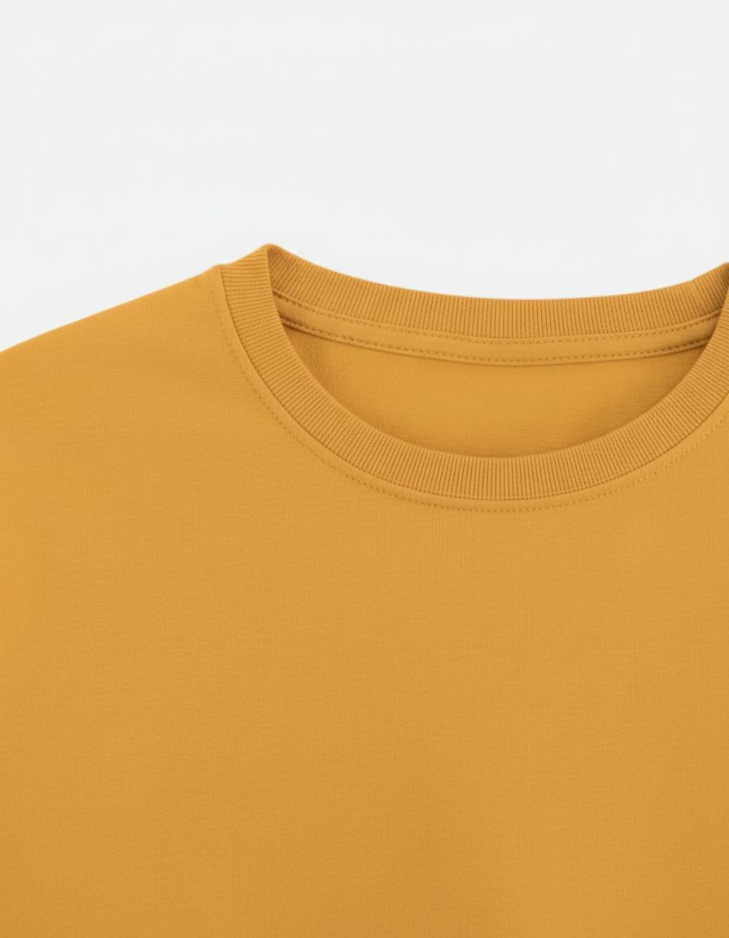Solid Golden Yellow Regular Fit T-Shirt