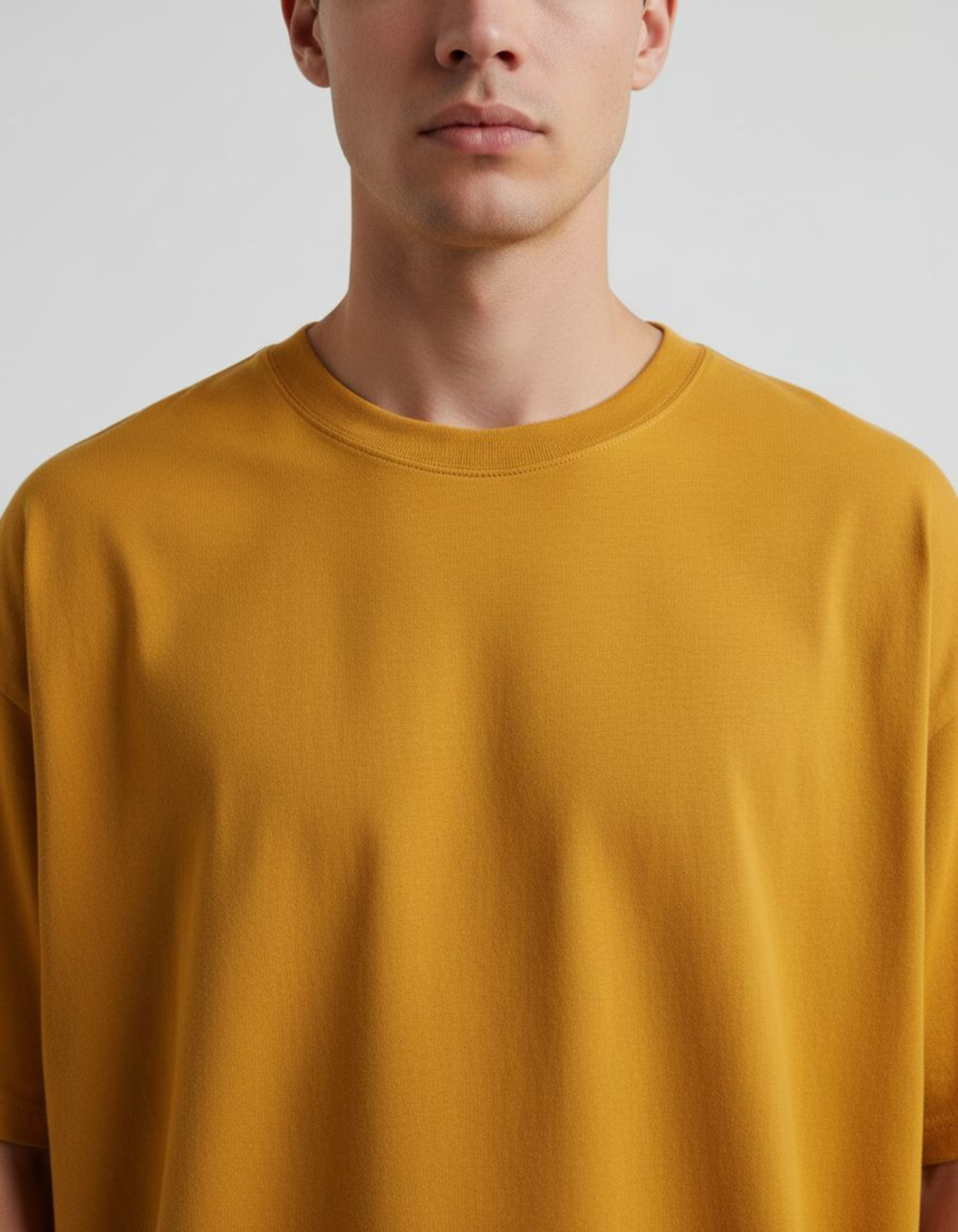 Solid Golden Yellow Oversized T-Shirt