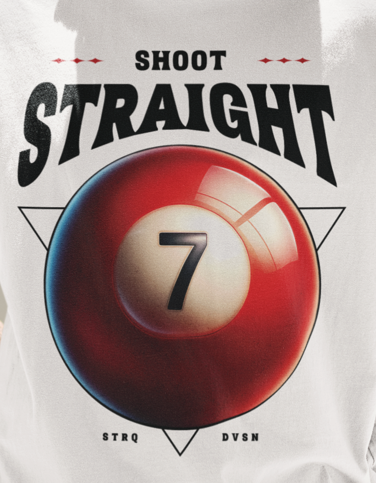 White Shoot Straight Oversized Printed T-Shirt