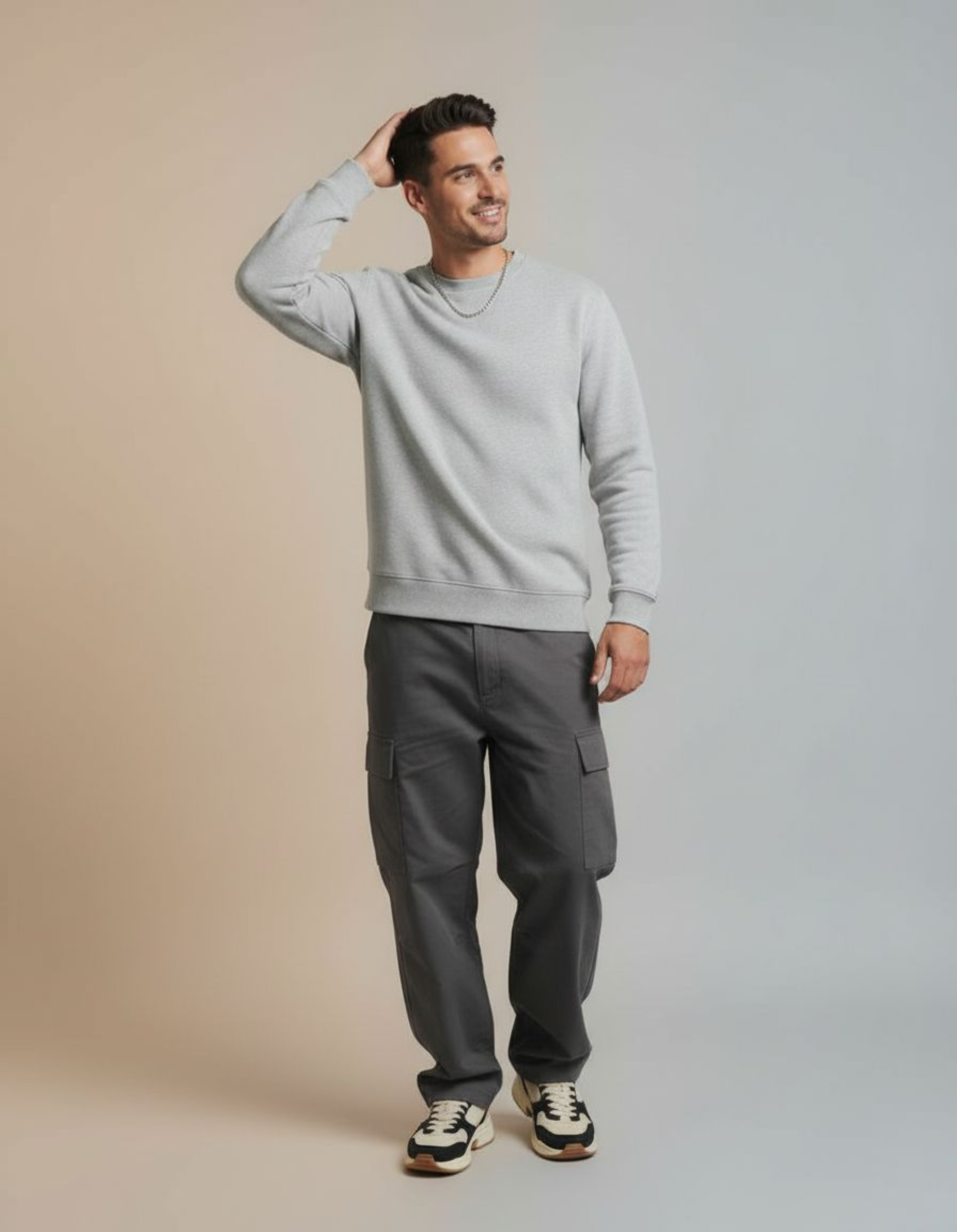 Solid Grey Sweatshirt