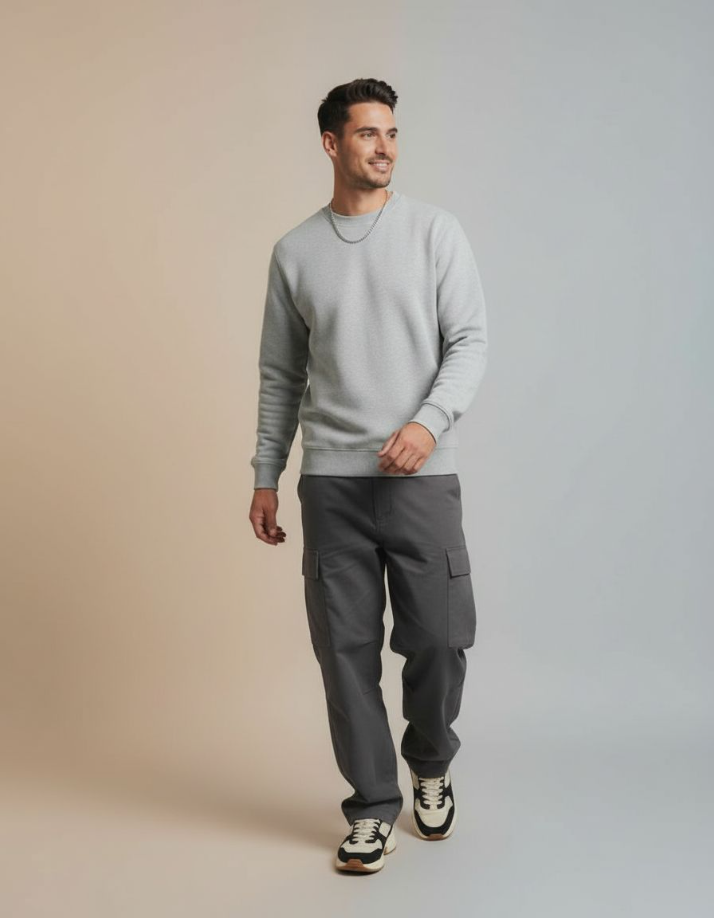 Solid Grey Sweatshirt