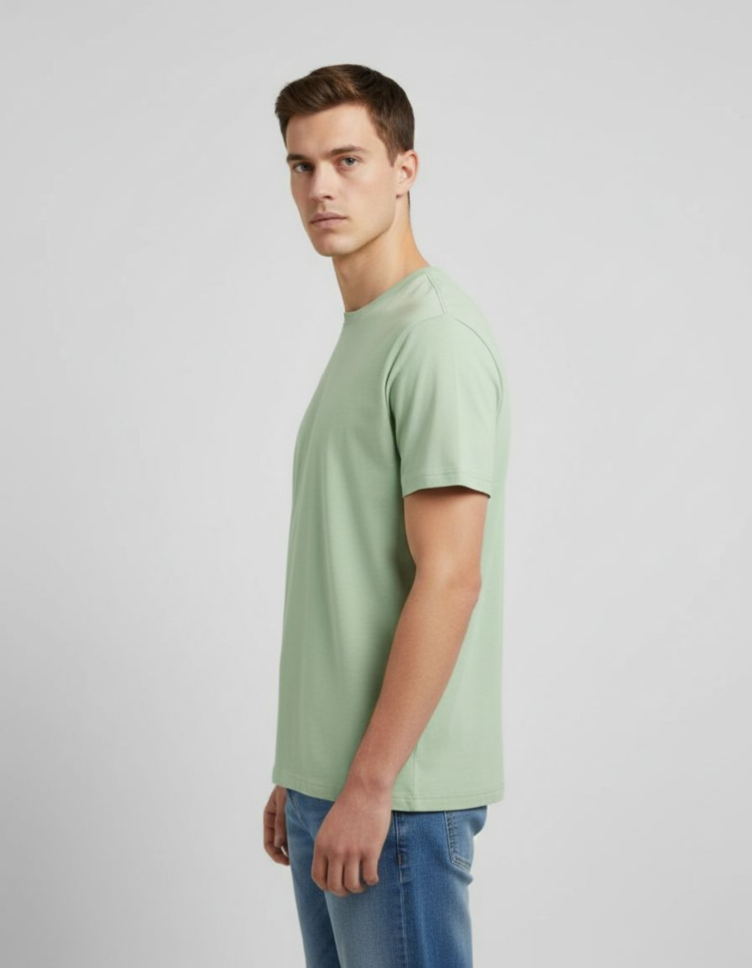 Solid Jade Green Regular Fit T-Shirt