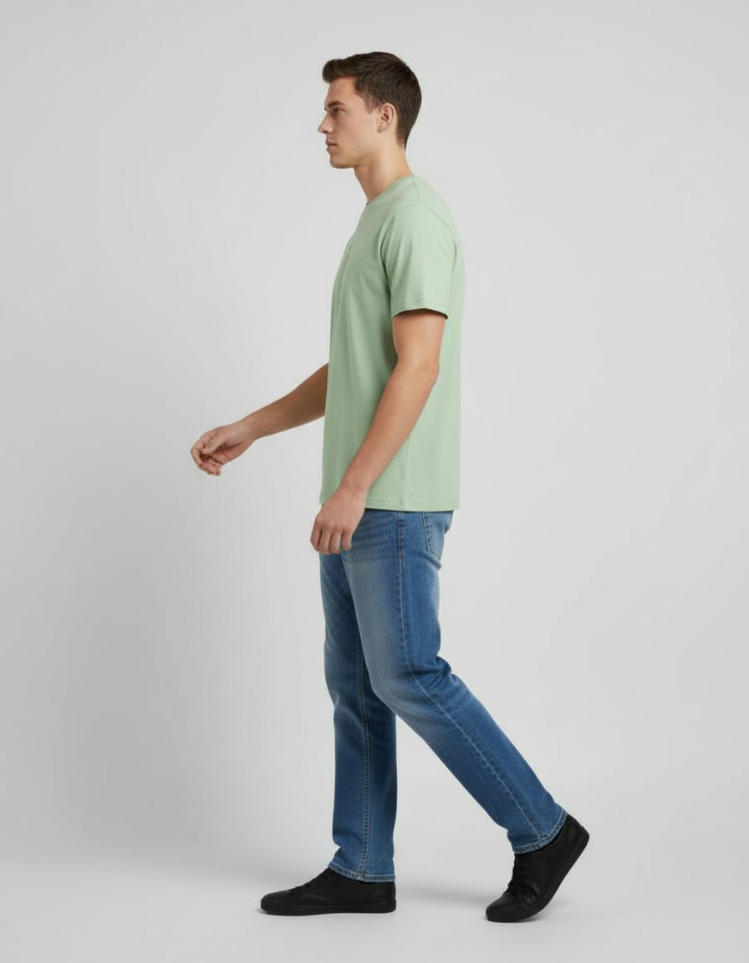 Solid Jade Green Regular Fit T-Shirt