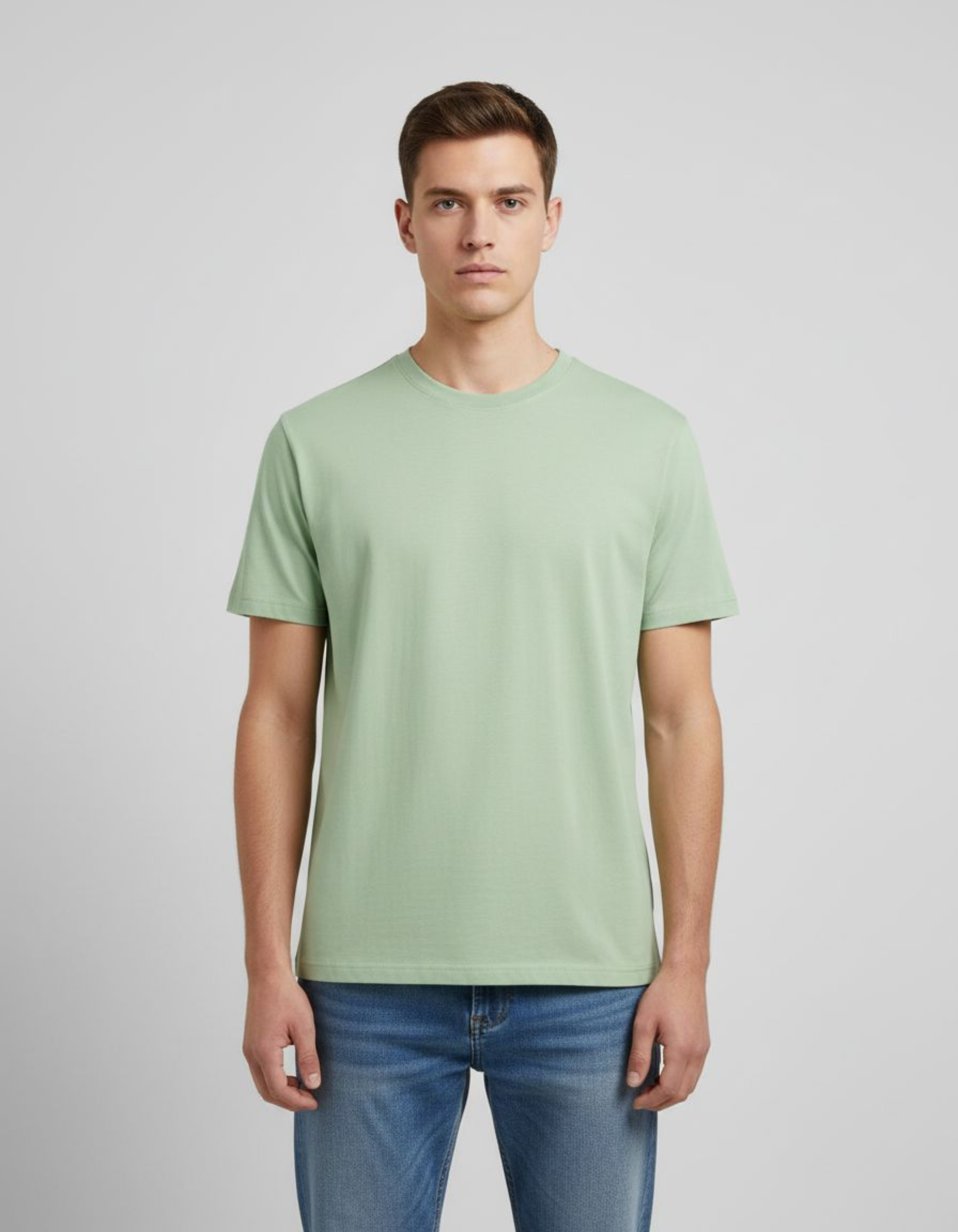 Solid Jade Green Regular Fit T-Shirt
