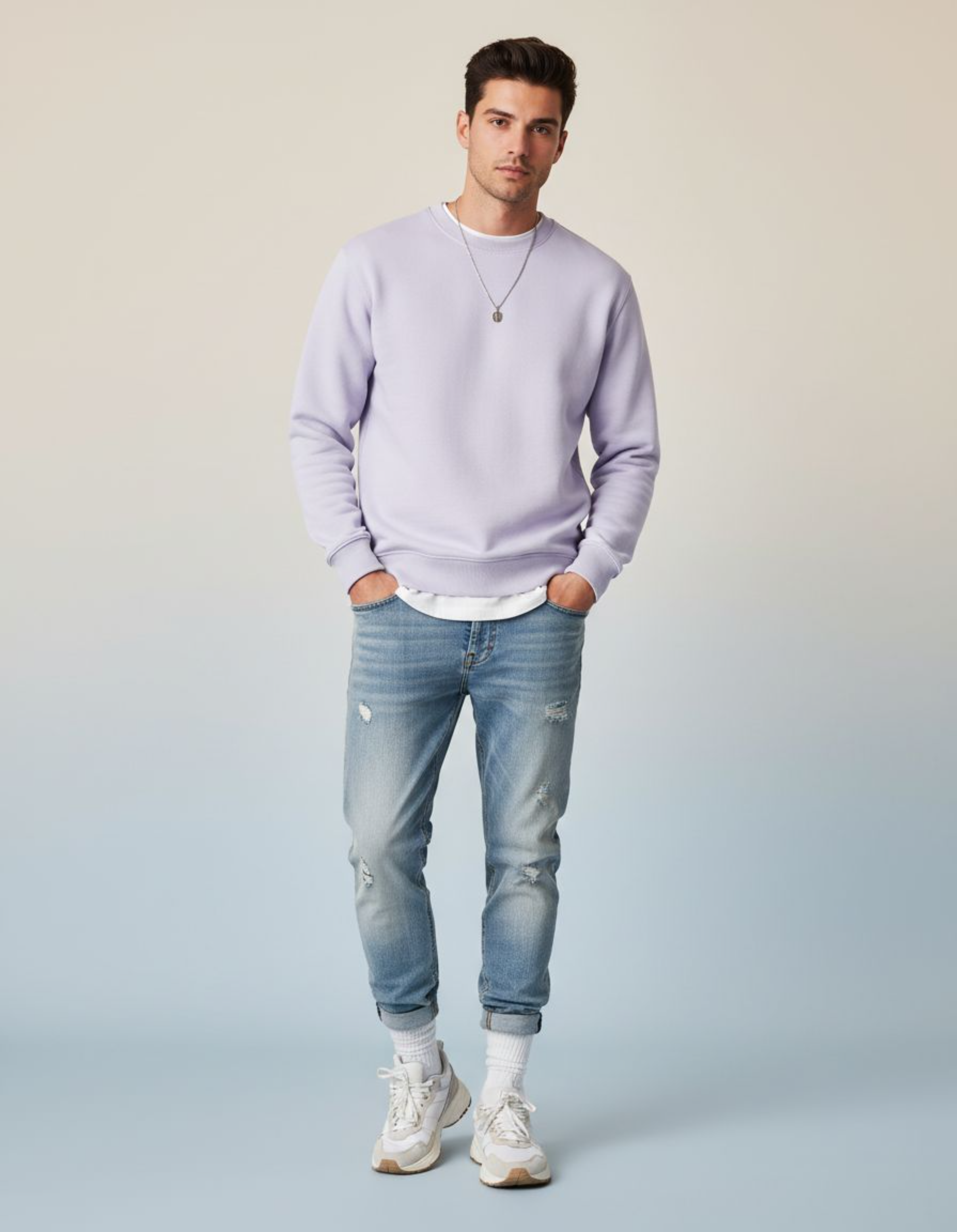 Solid Lavender Sweatshirt