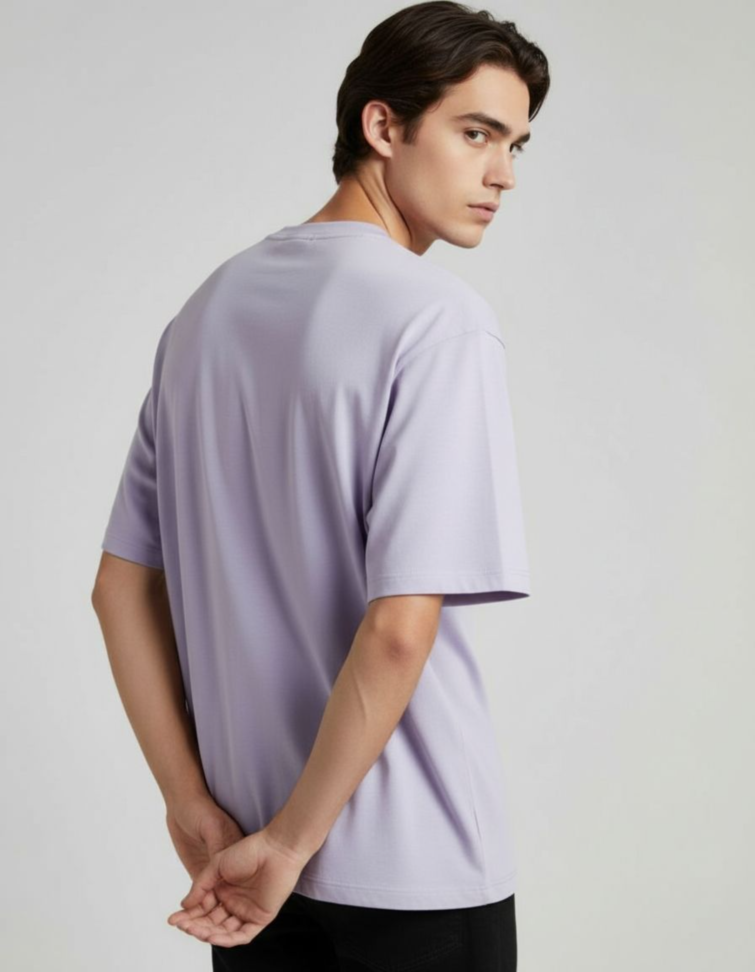 Solid Lavender Oversized T-Shirt