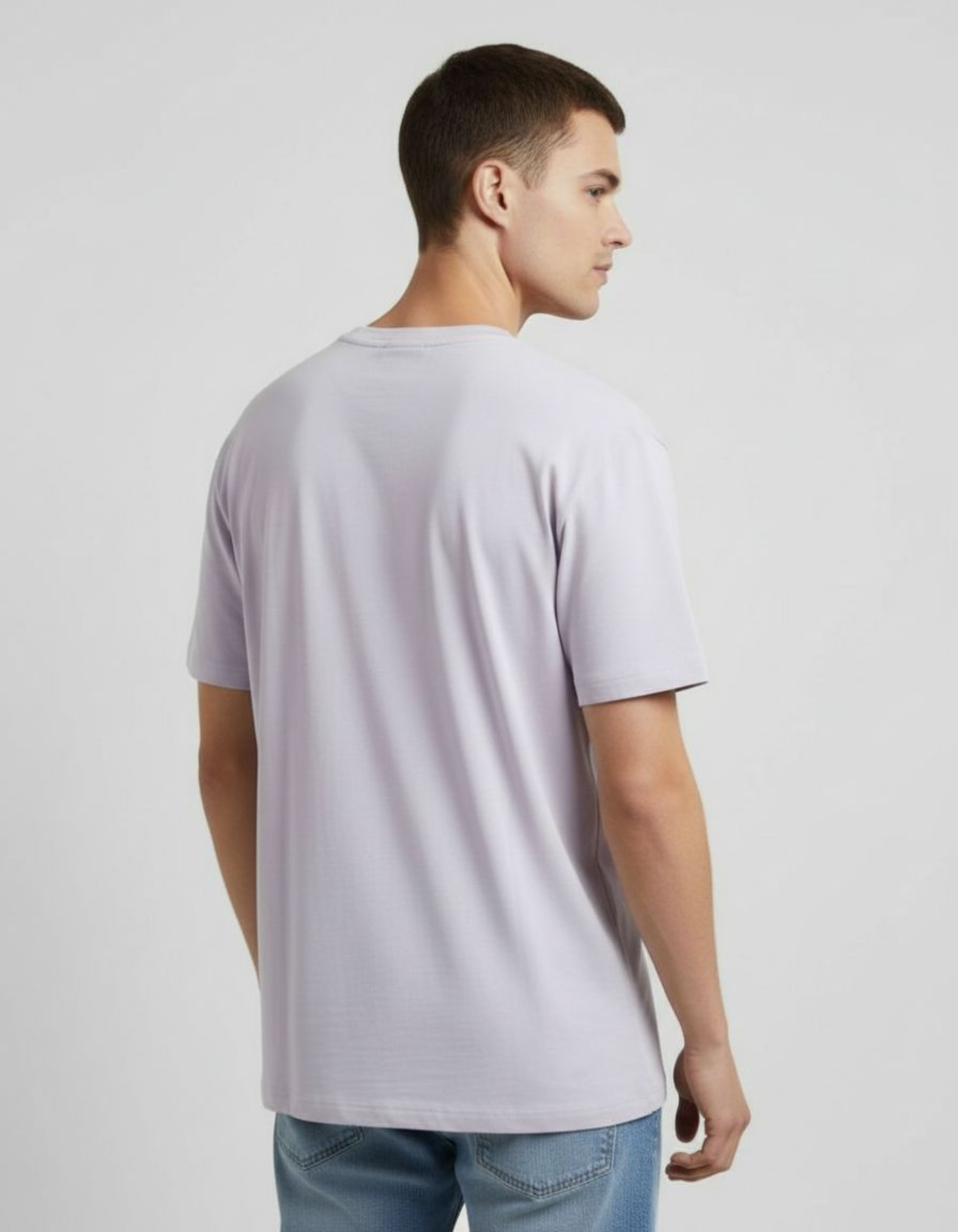 Solid Lavender Regular Fit T-Shirt