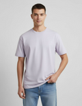 Solid Lavender Regular Fit T-Shirt