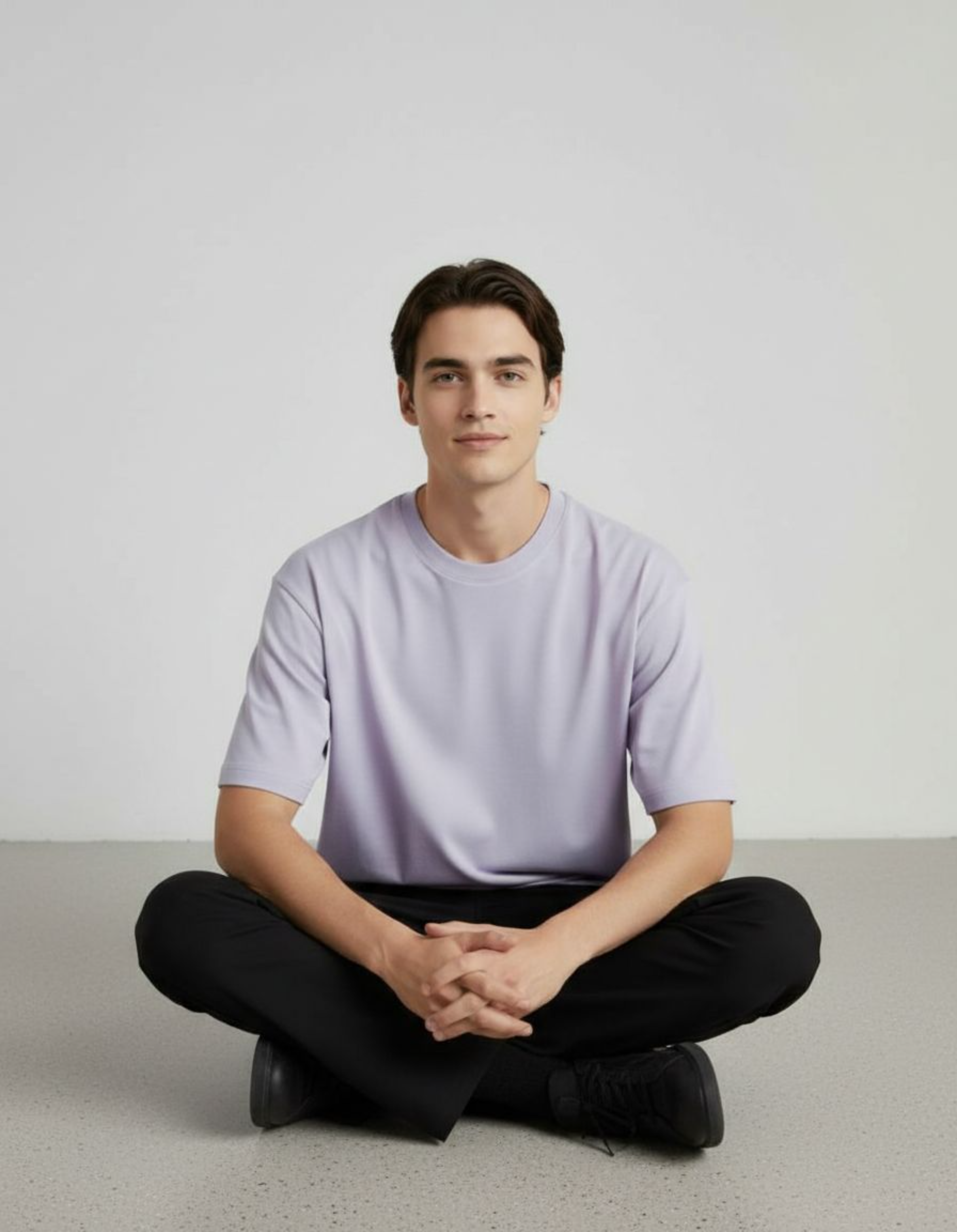 Solid Lavender Oversized T-Shirt